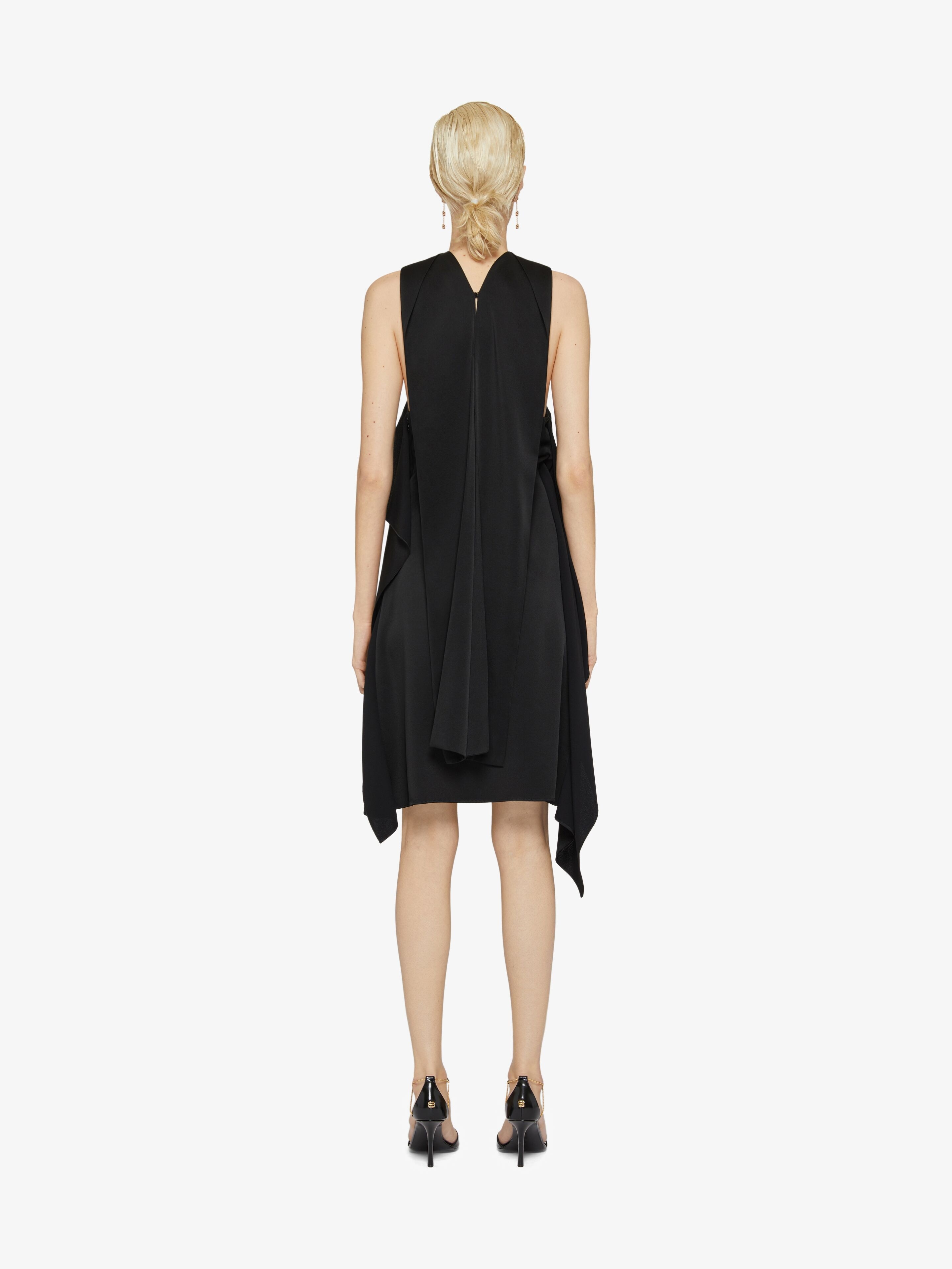 SCARF DRESS IN CREPE AND SATIN - 2