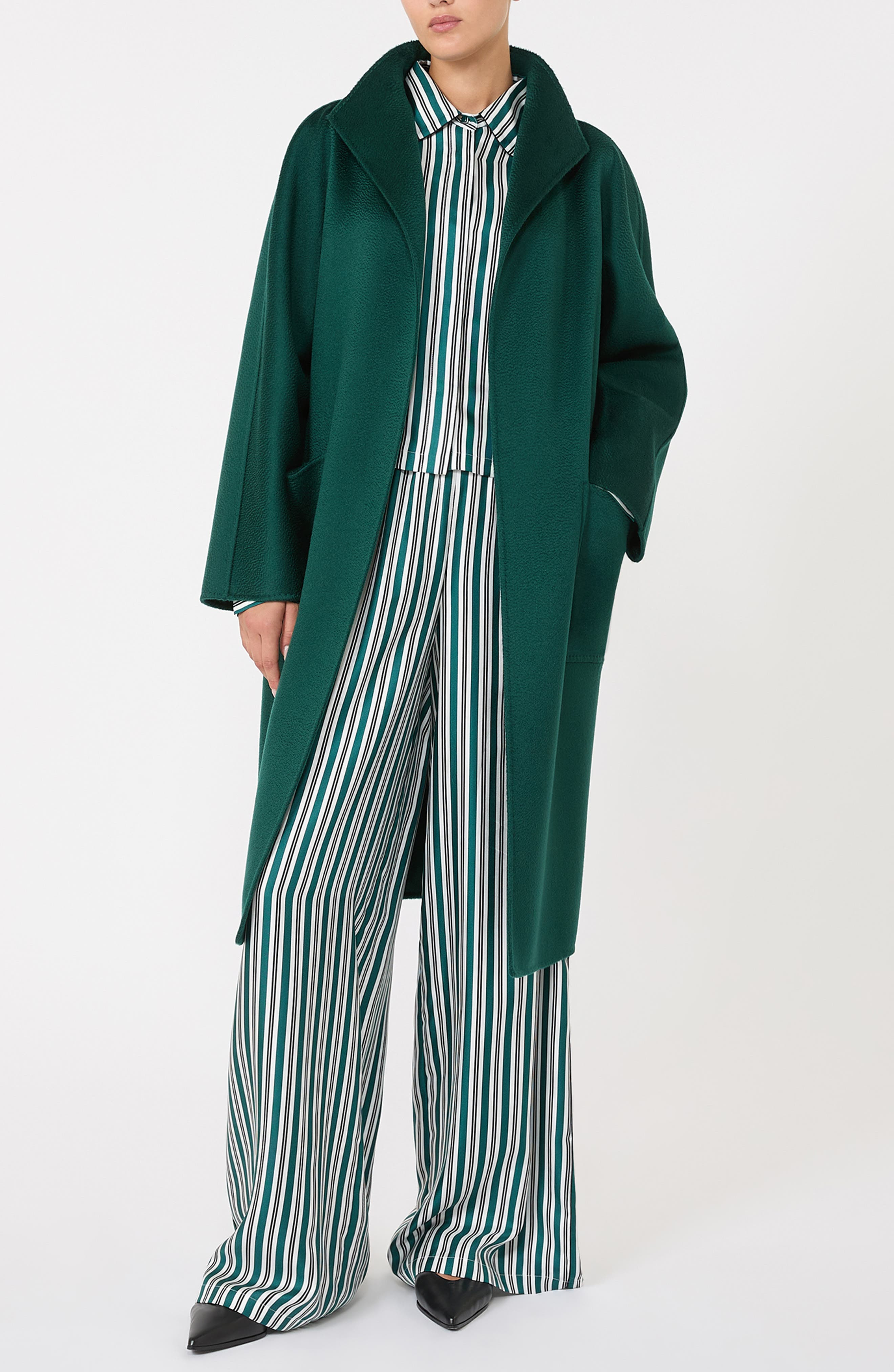 Max Mara Lilia Cashmere Jacket in Dark Green at Nordstrom - 3