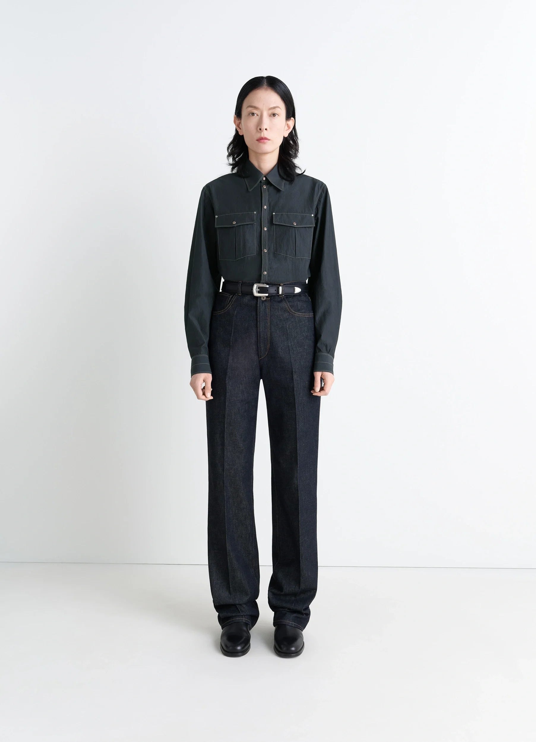 CHEST-POCKET FITTED SHIRT - 3