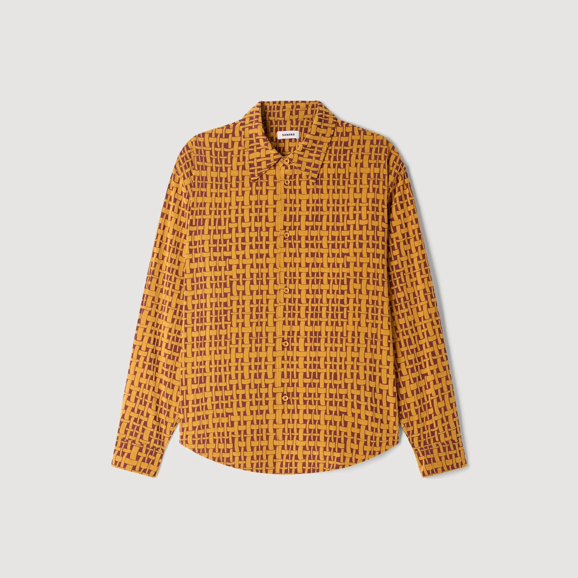 SHIRT WITH VELVET FLOCKING - 1