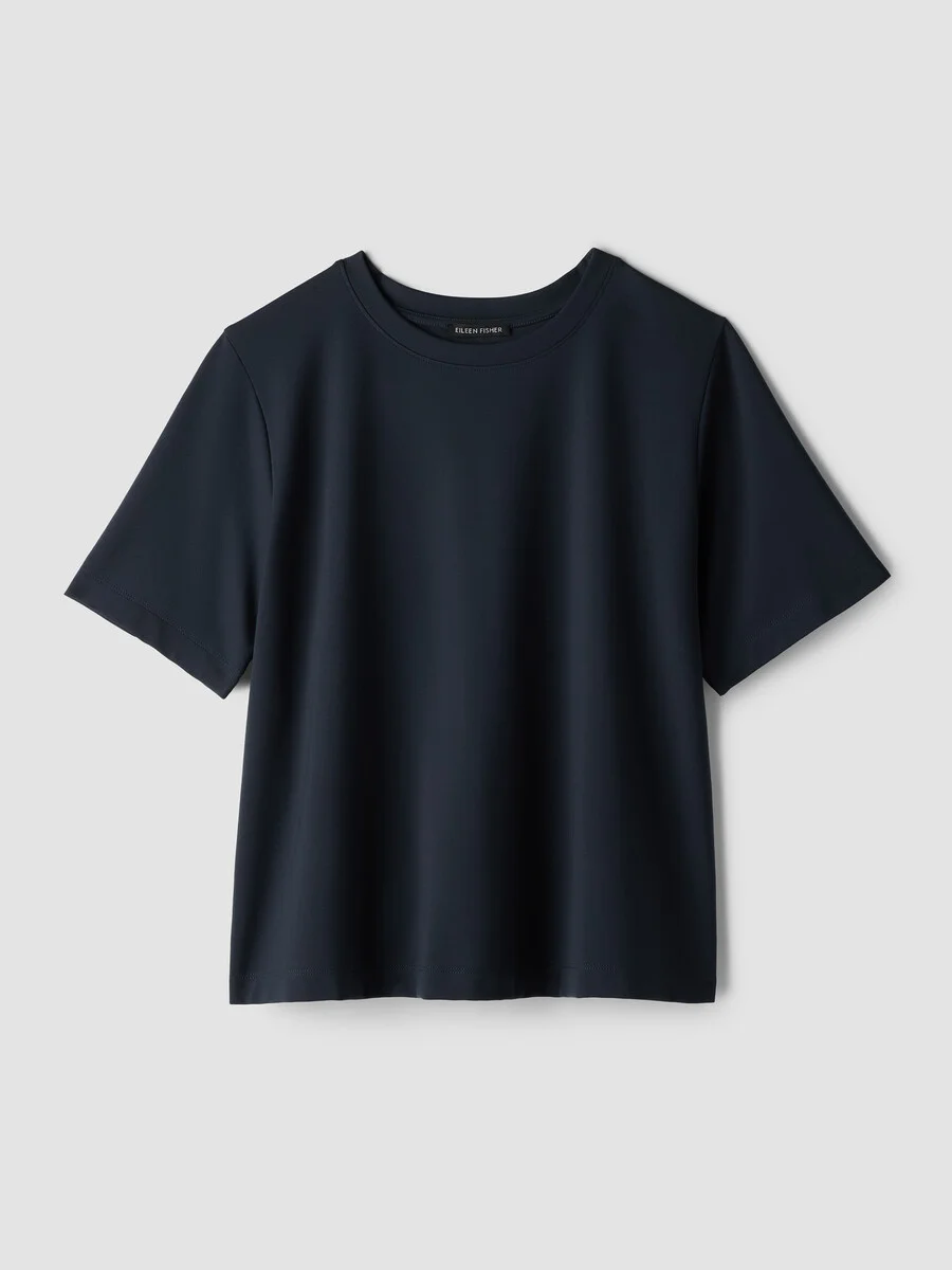 Extra-Fine Ponte Crew Neck Tee - 1