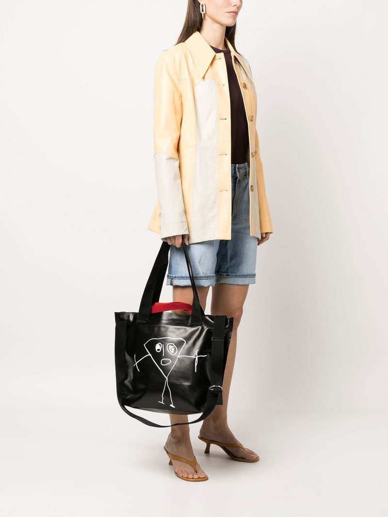 Plan C graphic-print shoulder bag outlook