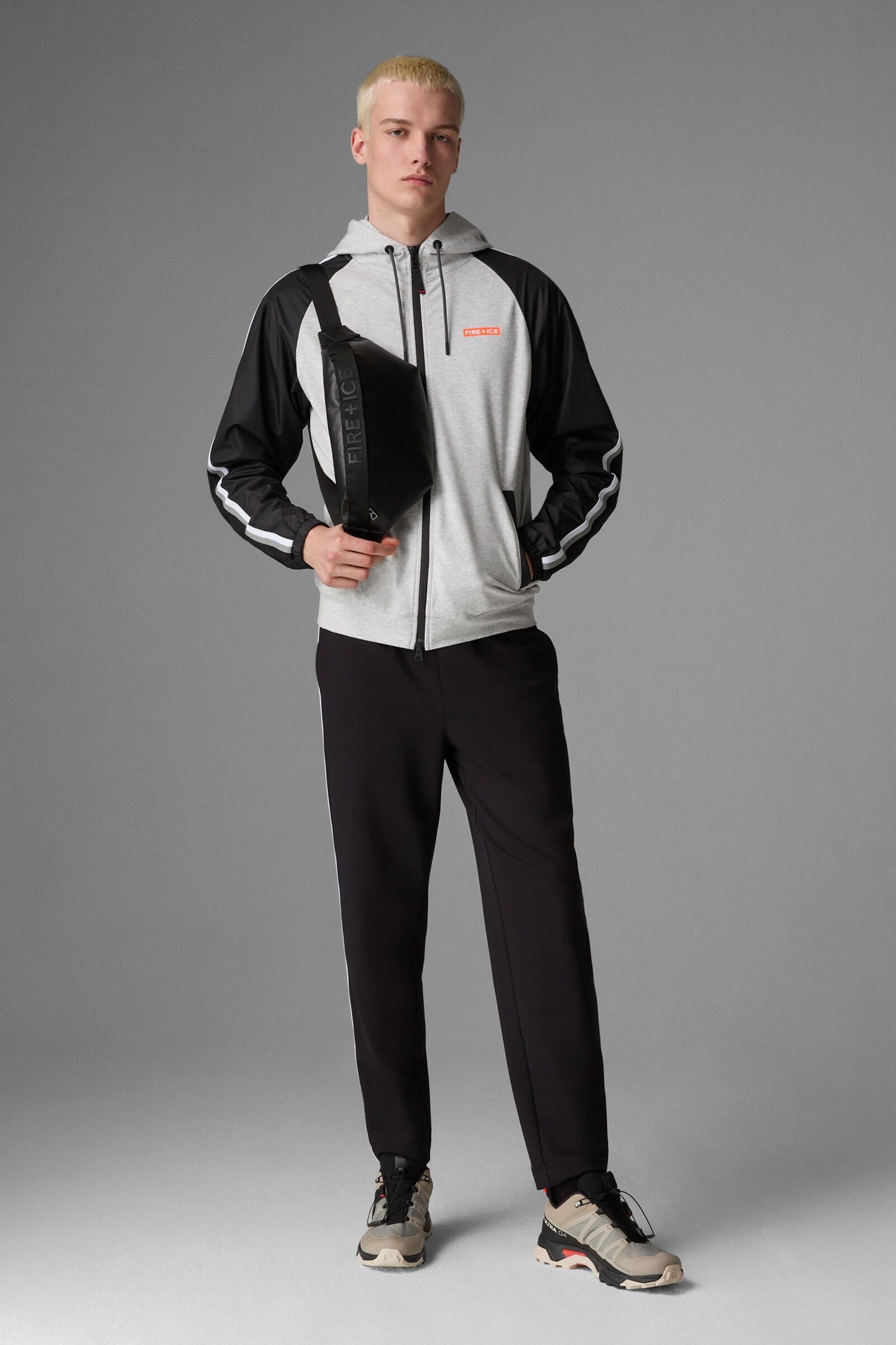 Ubbe Sweatshirt jacket in Light gray/Black - 4