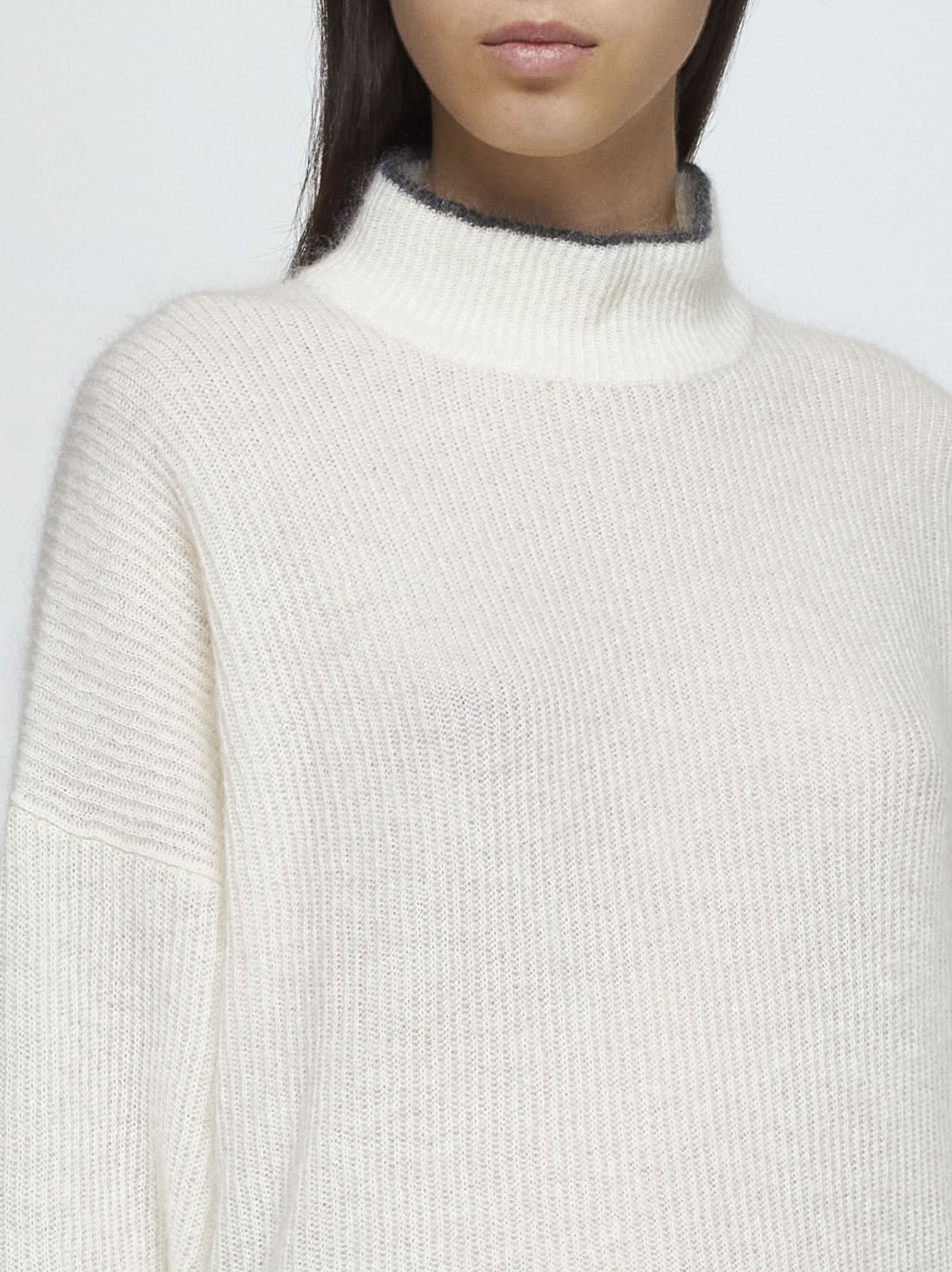 Mohair and wool-blend mock sweater - 4