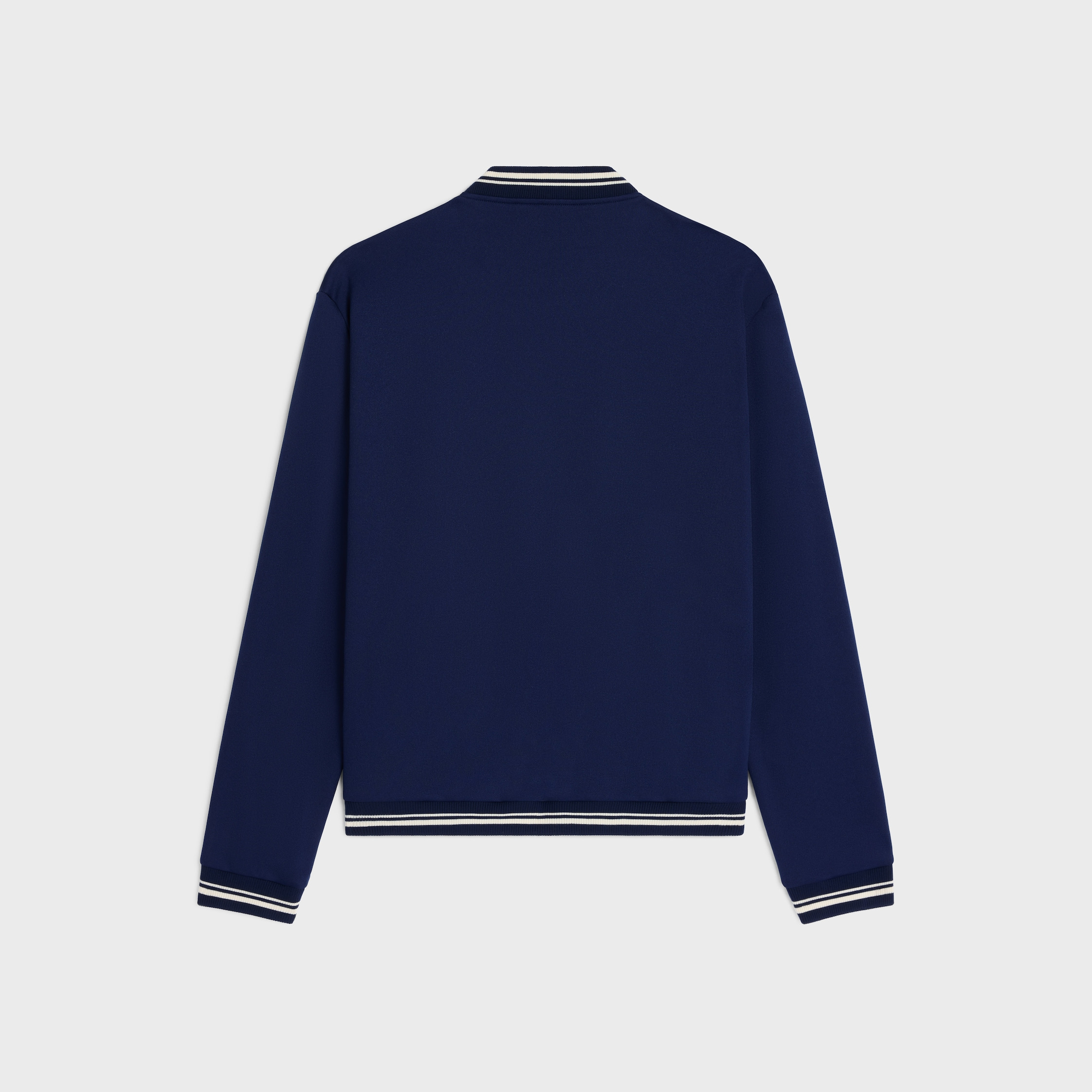 triomphe zipped teddy jacket in double-face jersey - 2