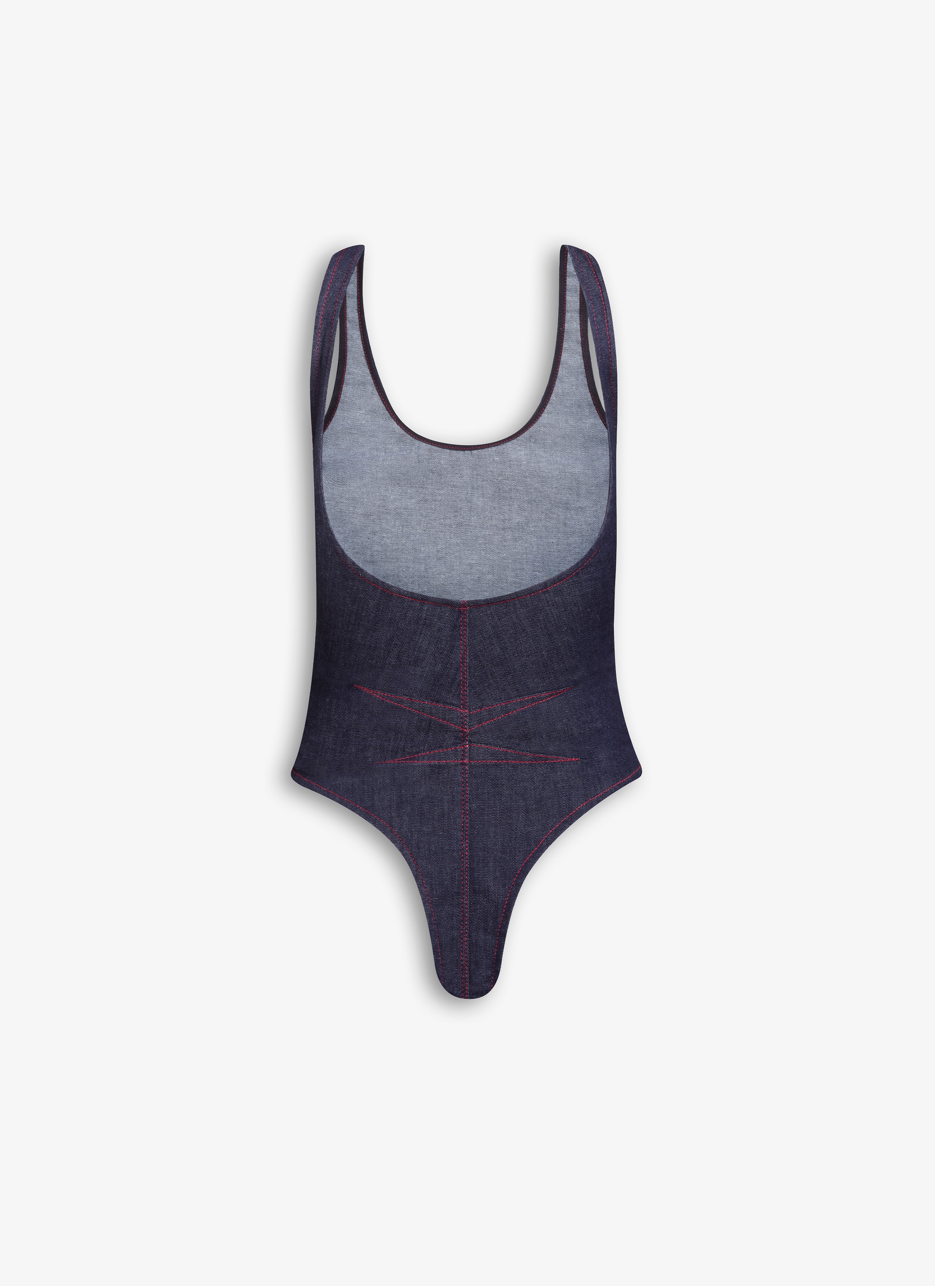 TANK BODY IN STRETCH DENIM - 4