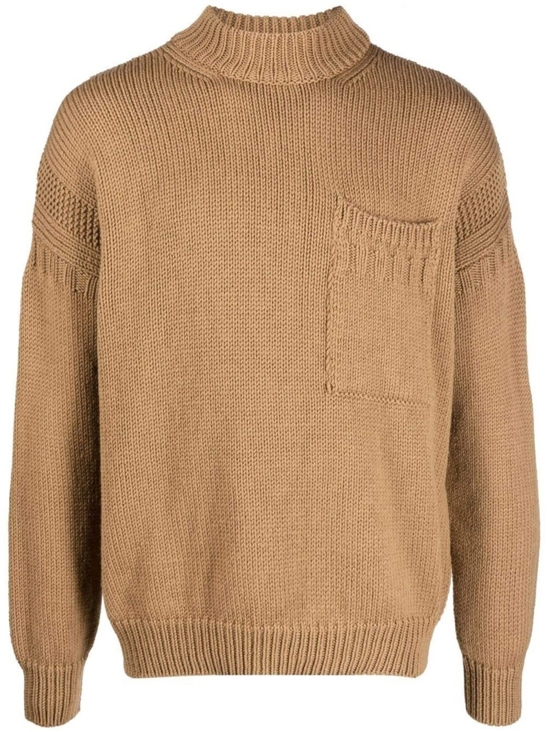 mock-neck wool jumper 1