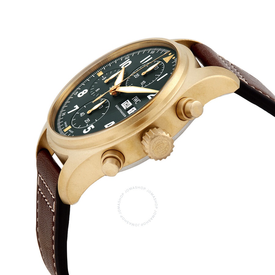 IWC Pilot Spitfire Chronograph Automatic Green Dial Men's Watch IW387902 - 2