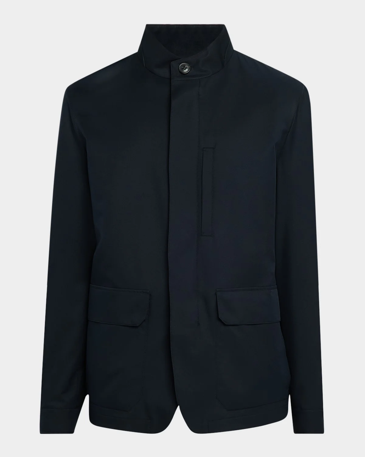 Men's Solid Car Coat - 1