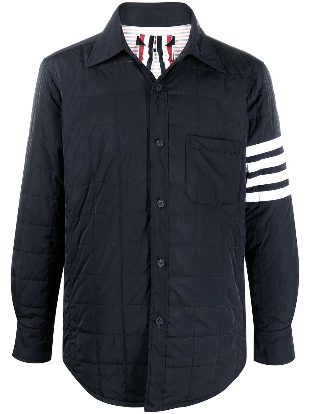 4-Bar stripe padded shirt jacket - 1