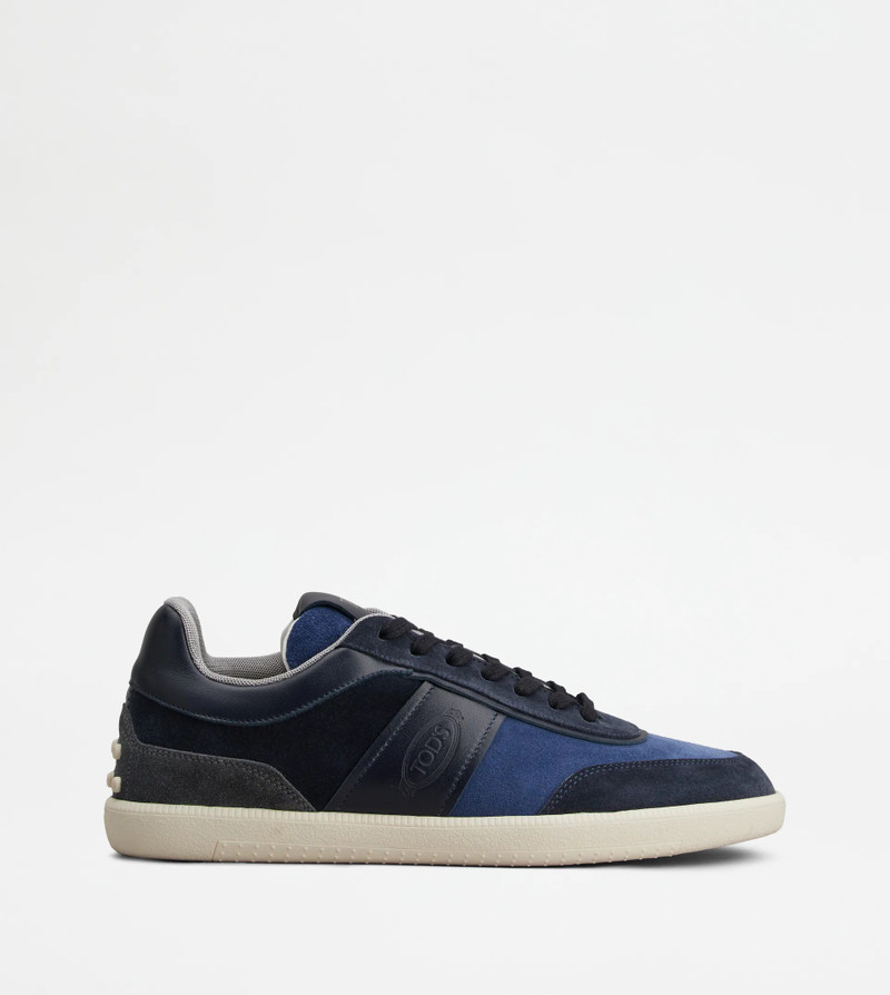 TOD'S TABS SNEAKERS IN SUEDE - BLUE, BLACK 1
