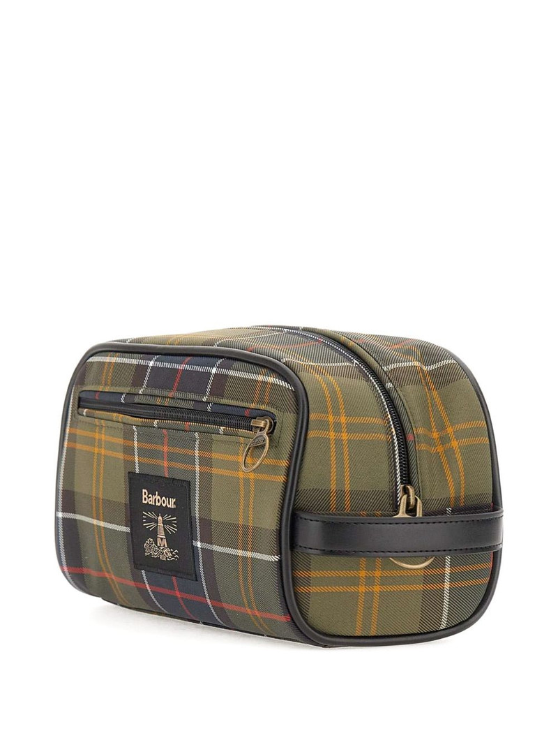 plaid zip-top wash bag 3
