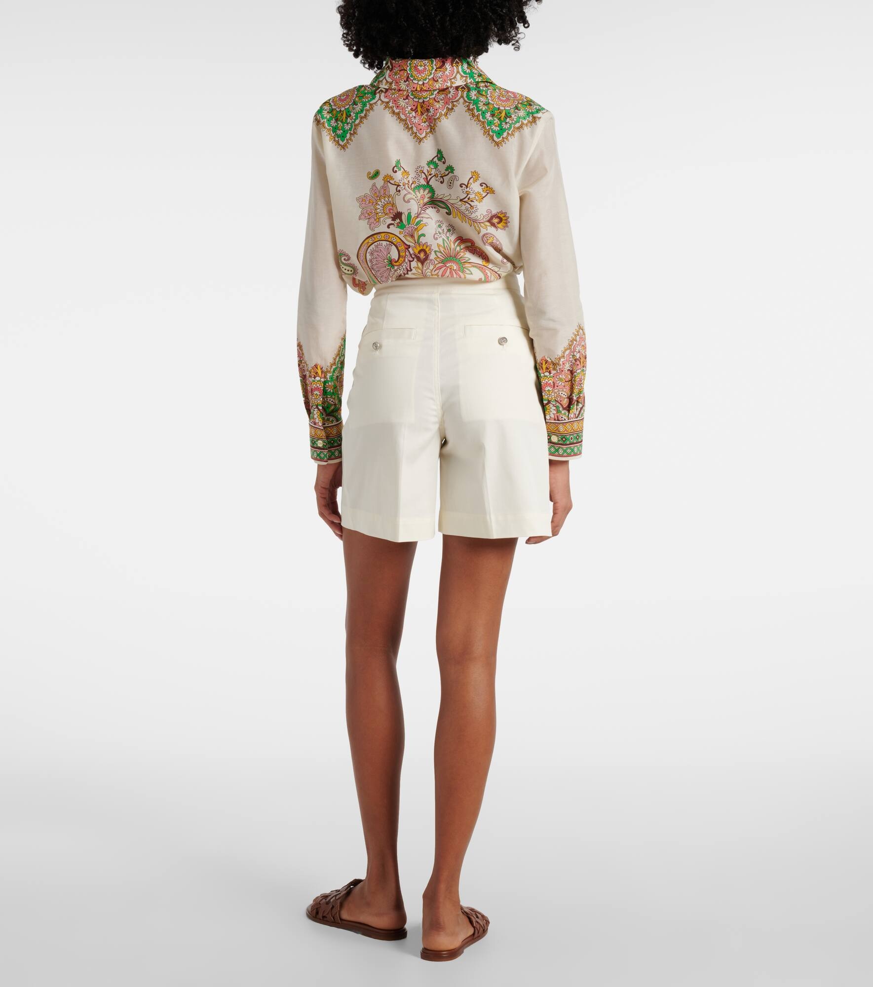 Cotton-blend shorts - 3
