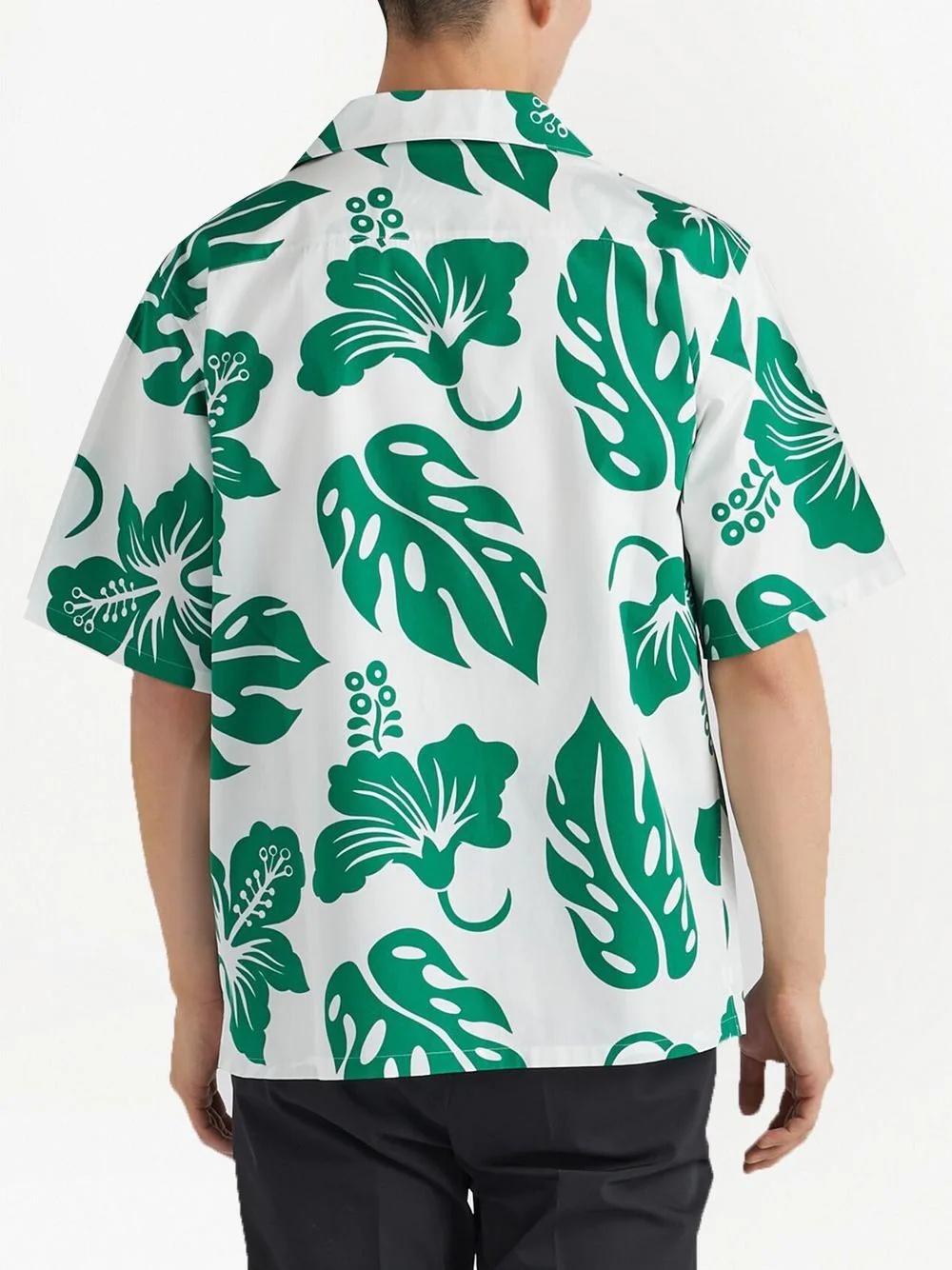 leaf print short-sleeve shirt - 3