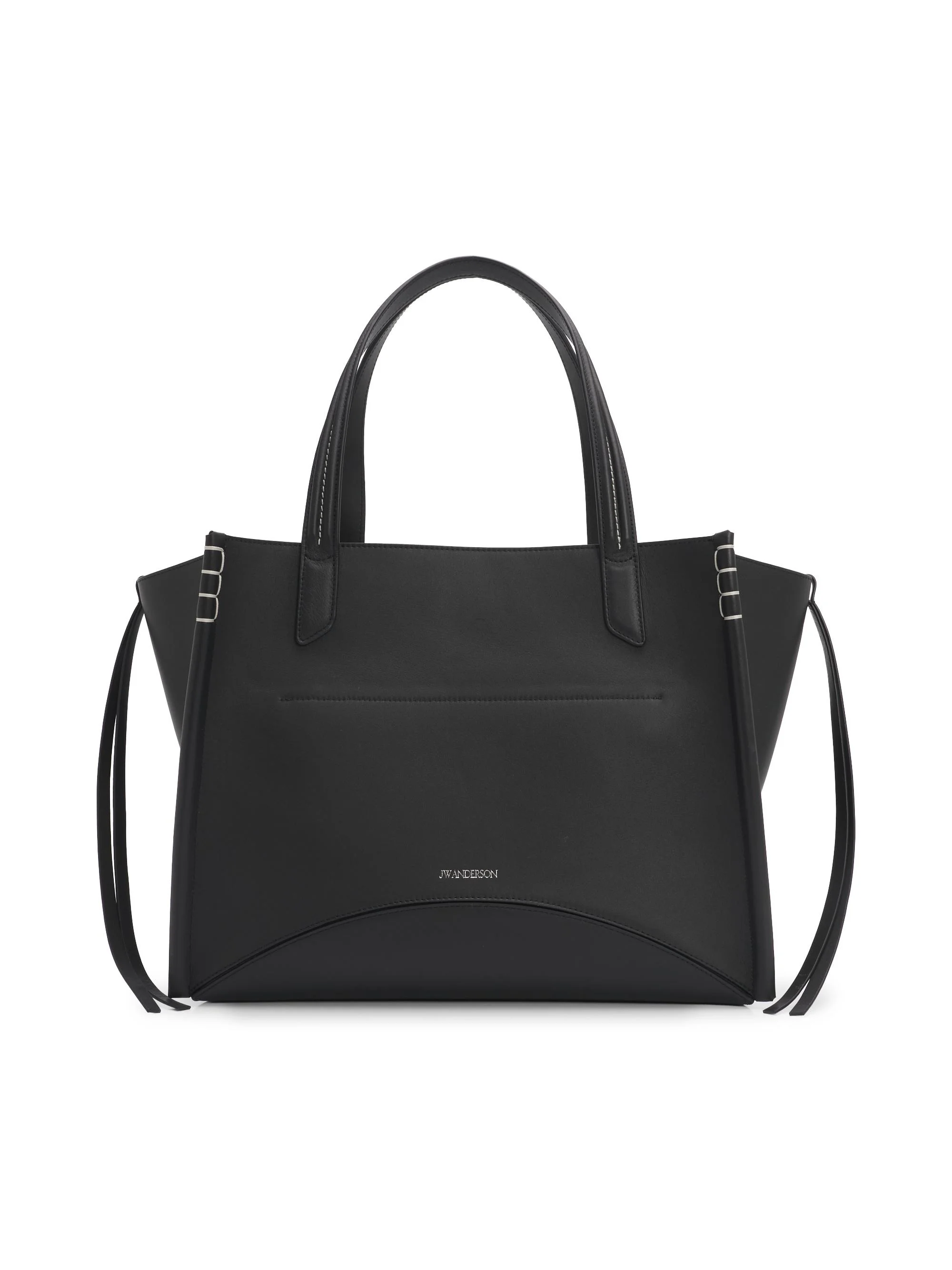 Men's Loafer Cabas Leather Bag - Black - 1