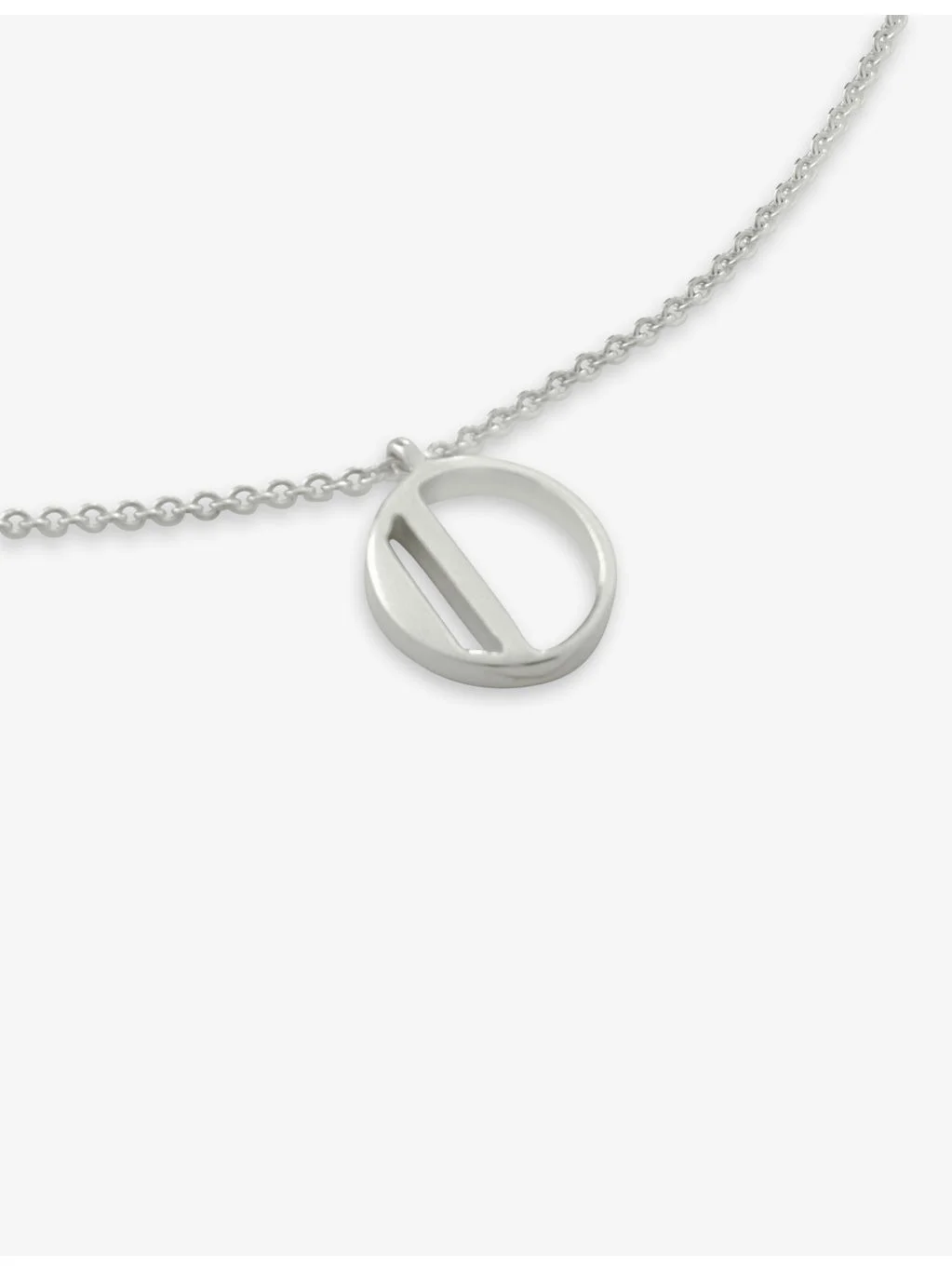 O letter-charm sterling-silver pendant necklace - 1
