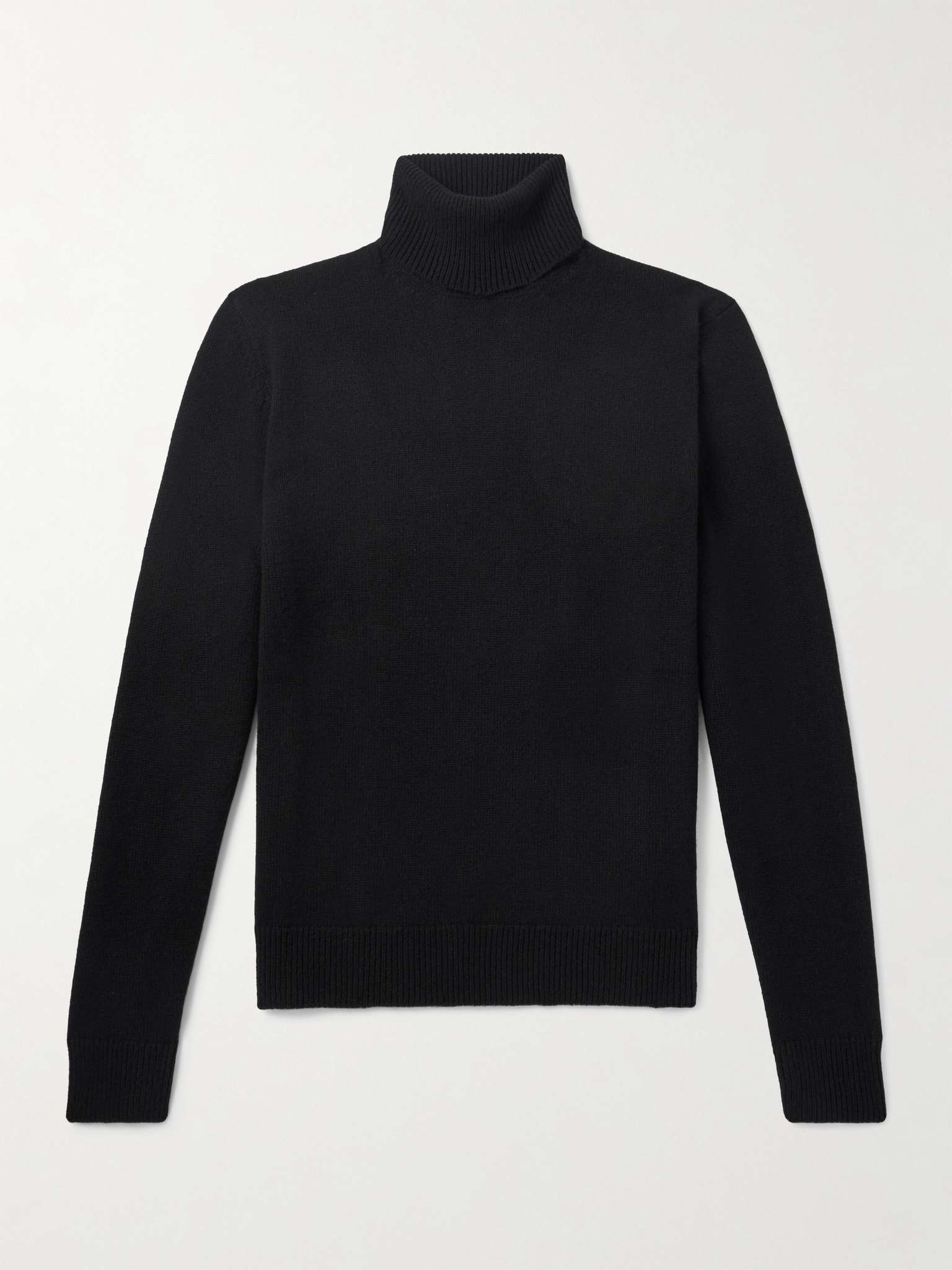 Ribbed Cashmere Rollneck Sweater - 1