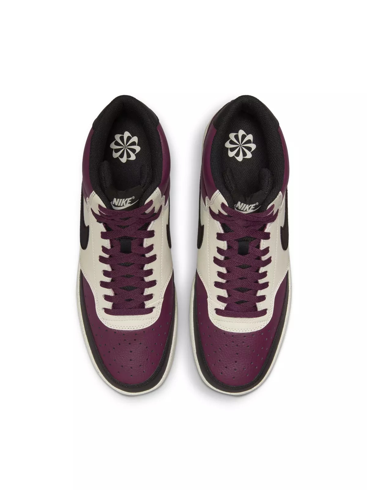 Court Vision Mid Next Nature "Dark Beetroot/Black/Sail" Men's Shoe - 4