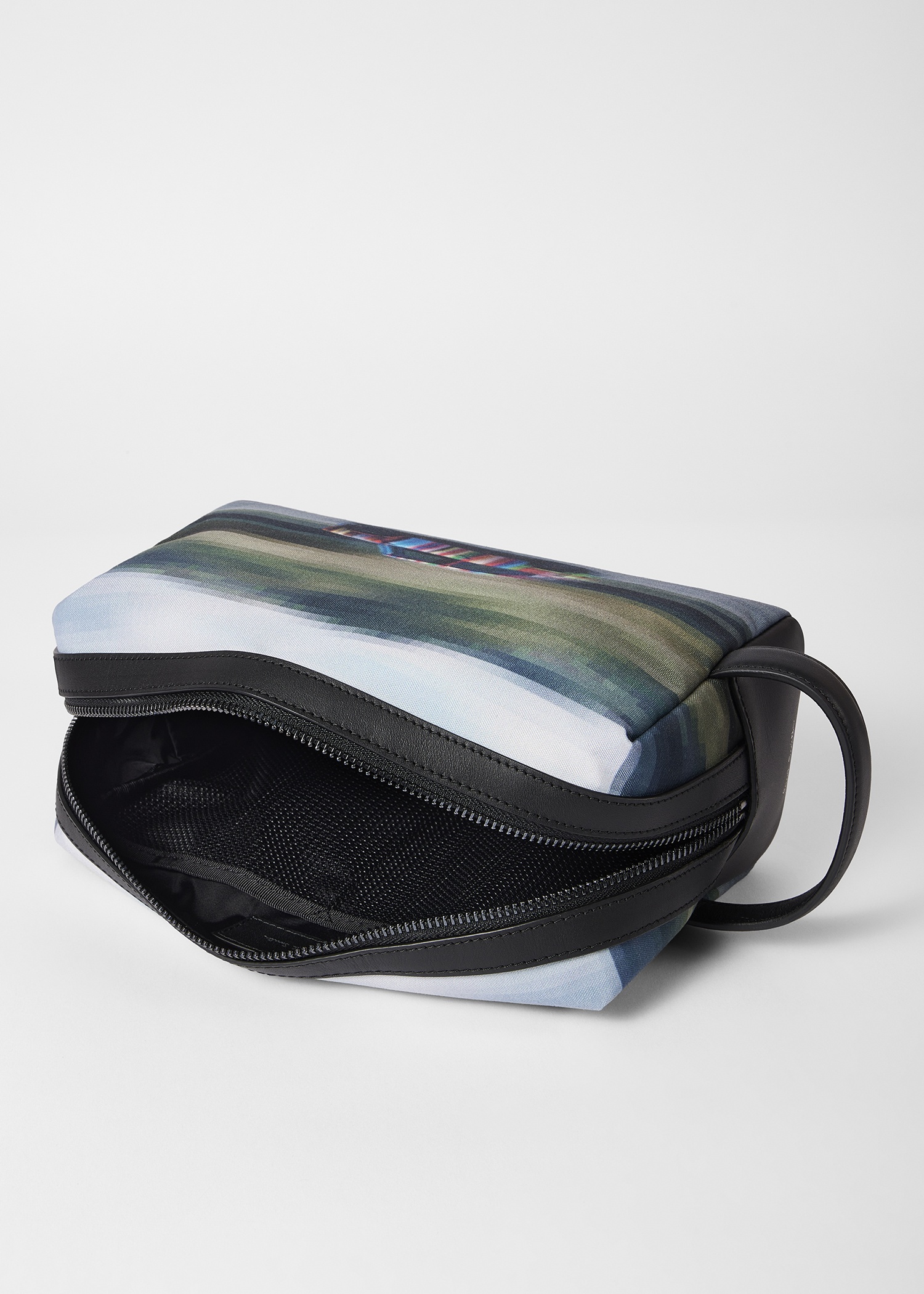 Recycled Polyester Black 'Pixelated Mini' Washbag - 5