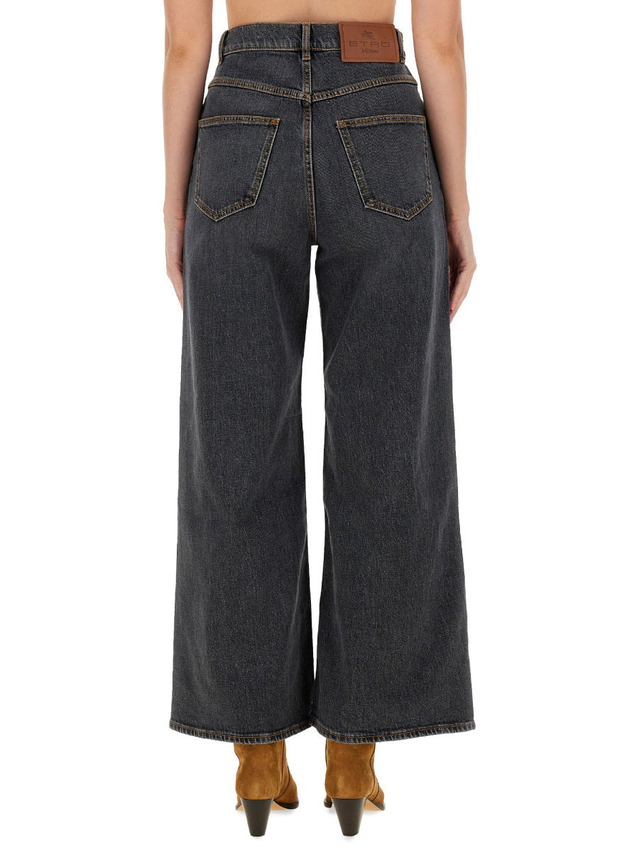 Etro Women Baggy Jacquard Jeans - 4