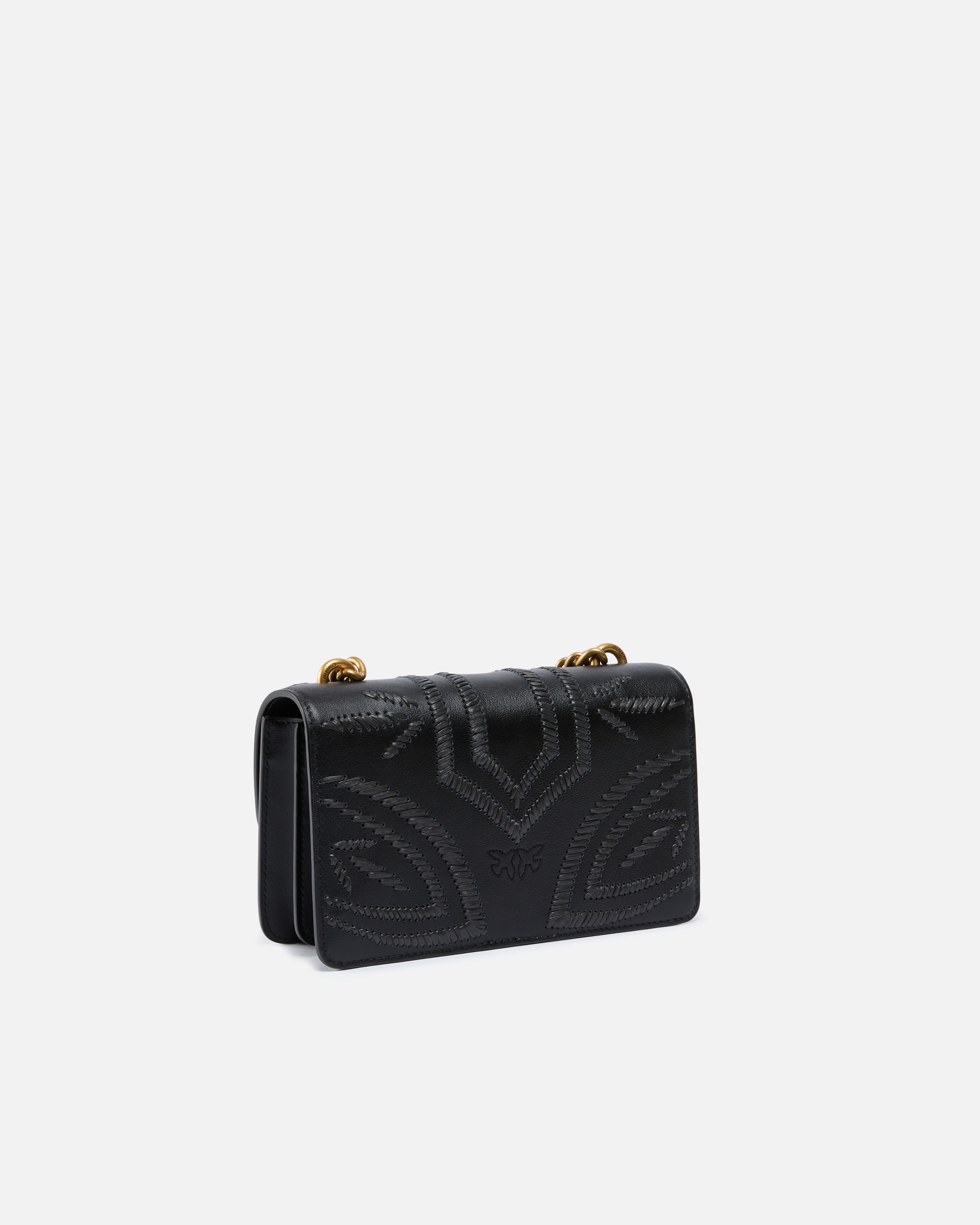 MINI LOVE BAG CROSSBODY BAG WITH RAFFIA EMBROIDERY - 2