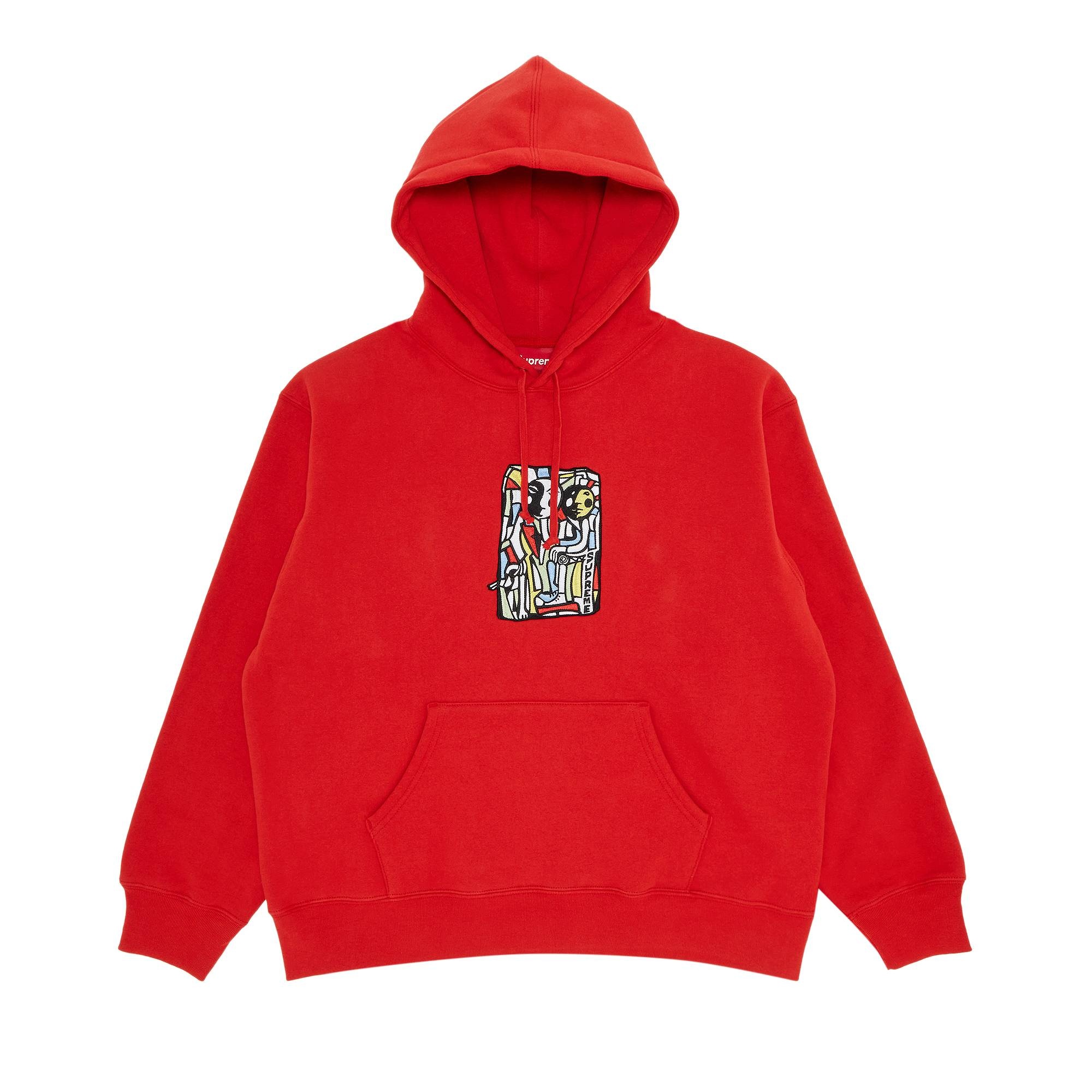 Supreme Neil Blender Mosaic Hooded Sweatshirt 'Burnt Red' - 1