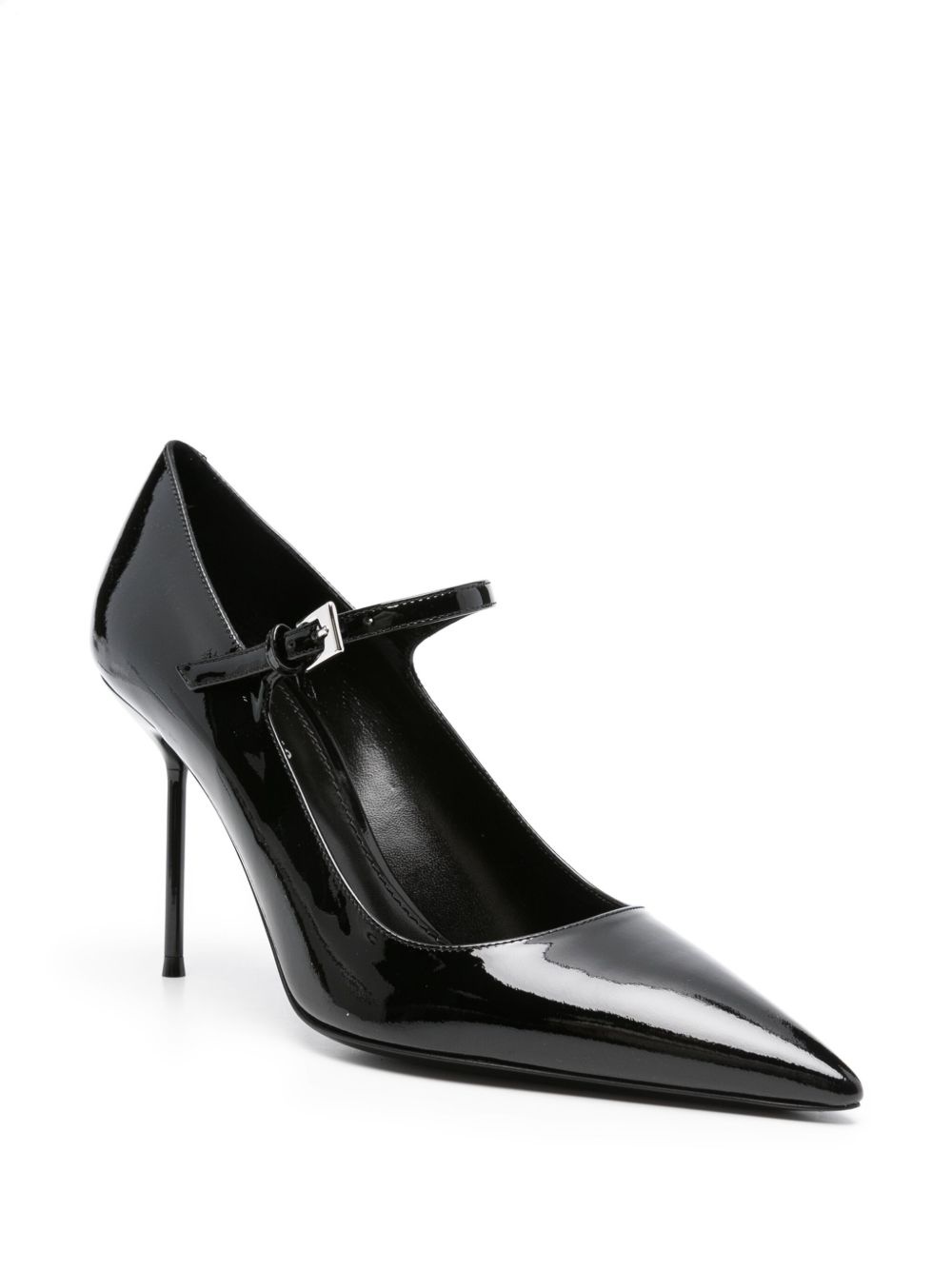 90mm leather heeled pumps - 2