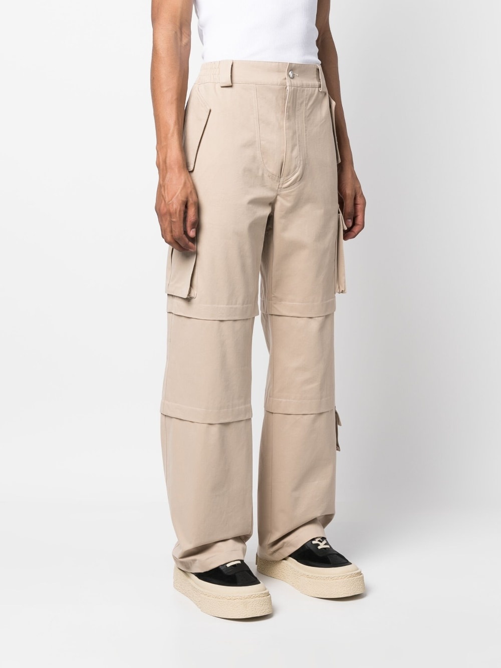 straight-leg cargo trousers - 3