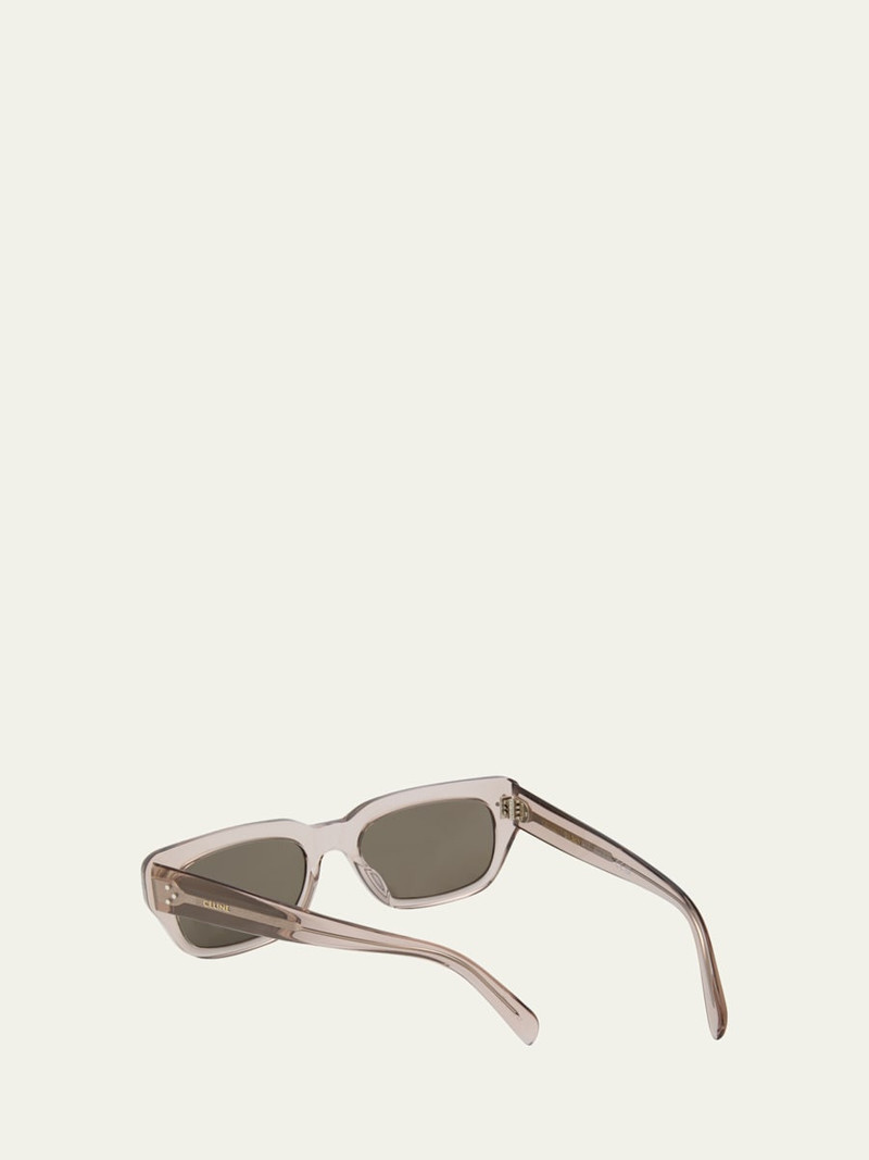 CELINE Men's 3-Dot Acetate Rectangle Sunglasses outlook