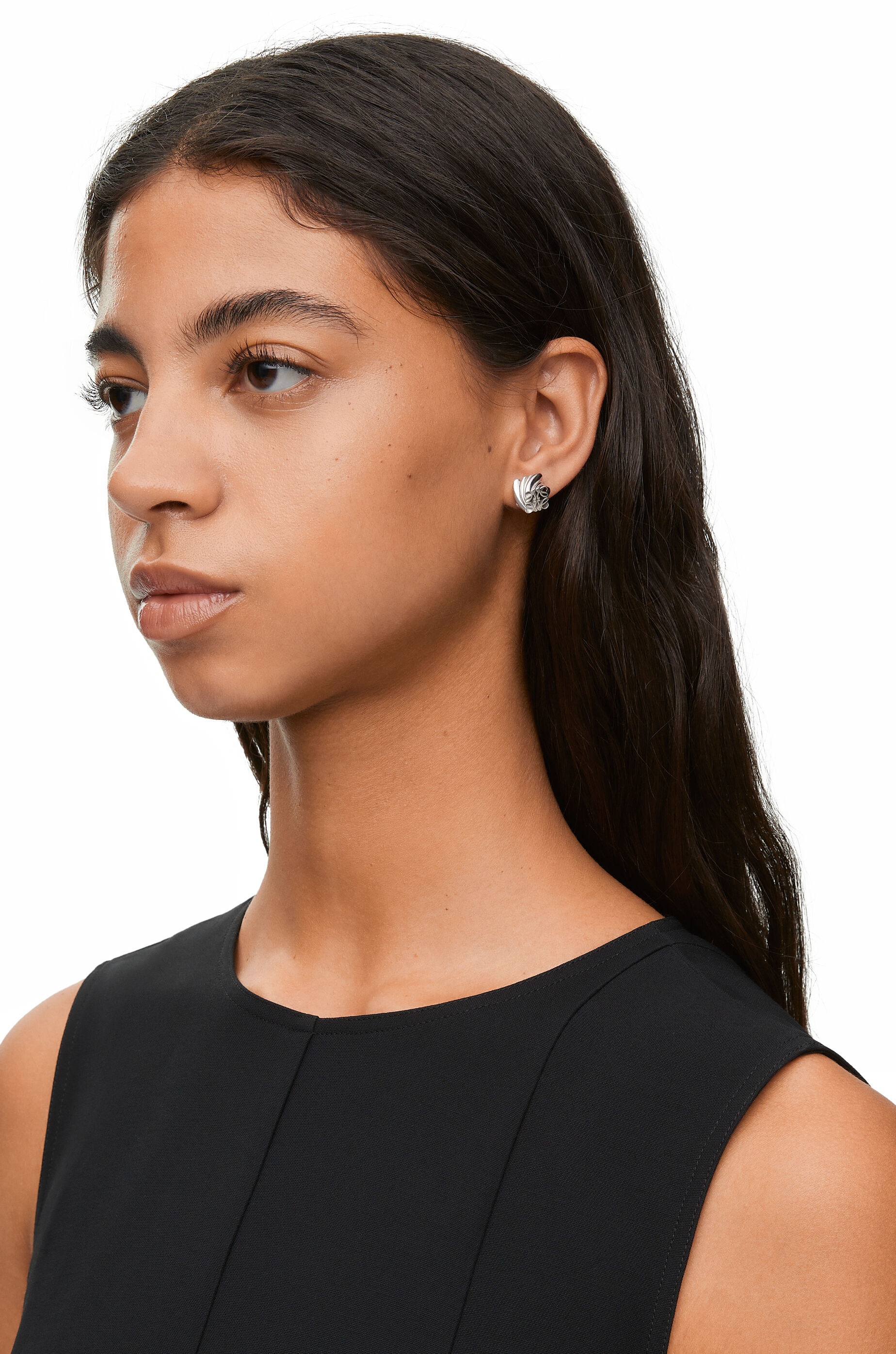 Twisted Anagram stud earrings in sterling silver - 2