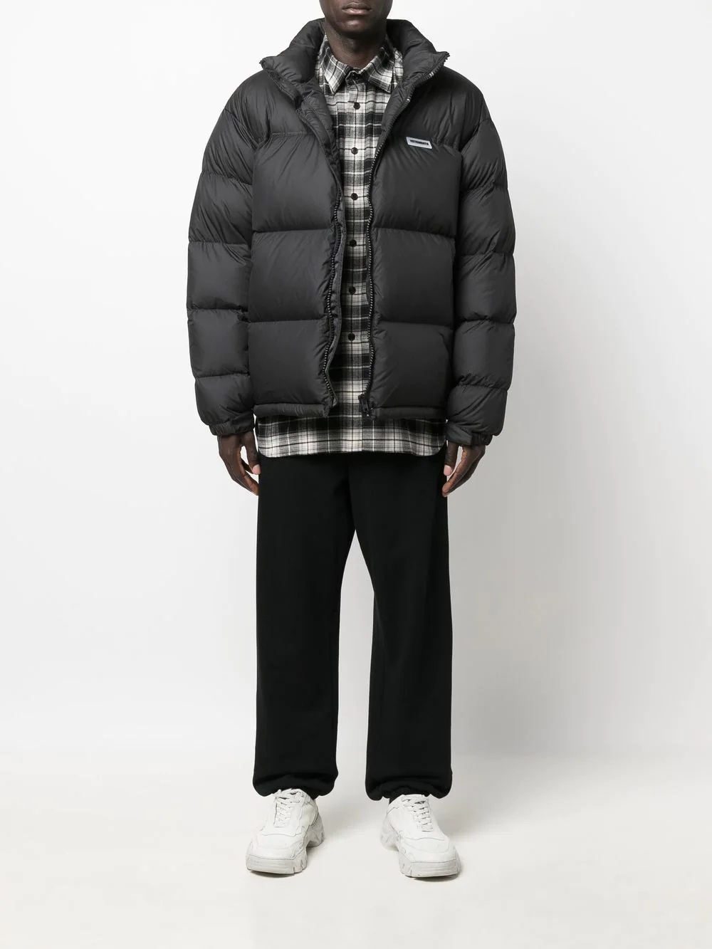 logo-print puffer jacket - 2