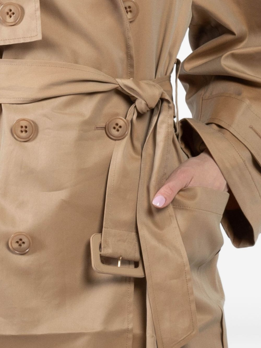 Luxury adjustable-hemline trench coat - 5