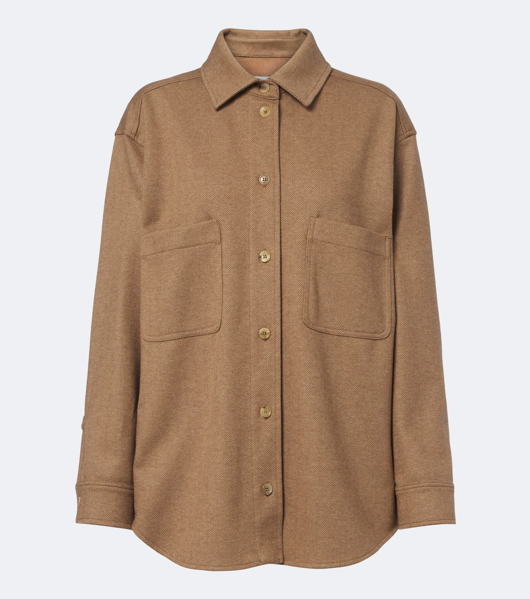Camel hair and wool-blend shirt - 1