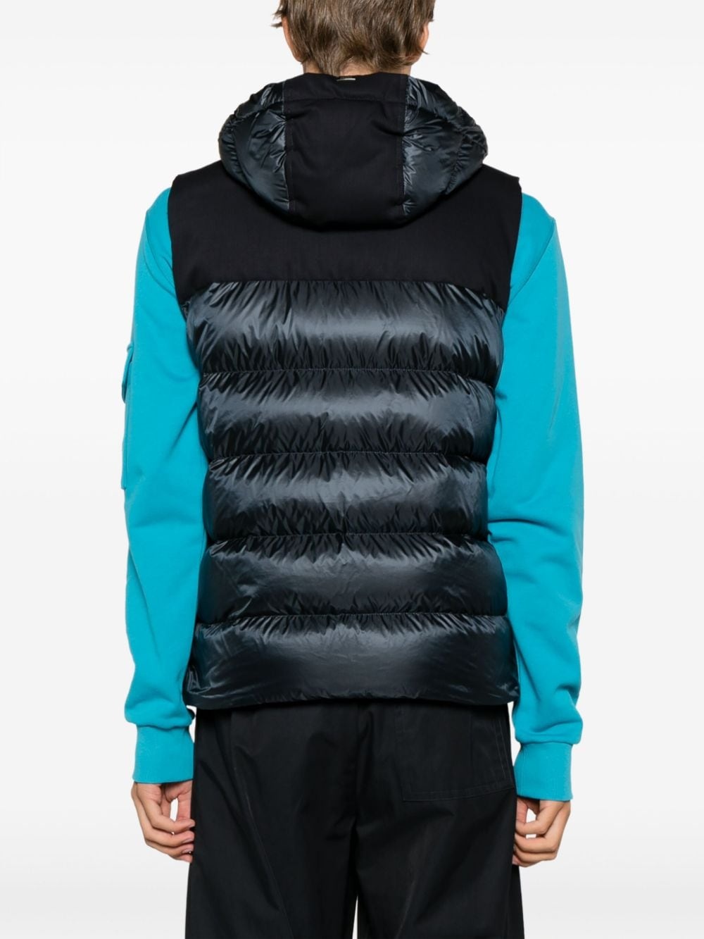 quilted hooded gilet - 4