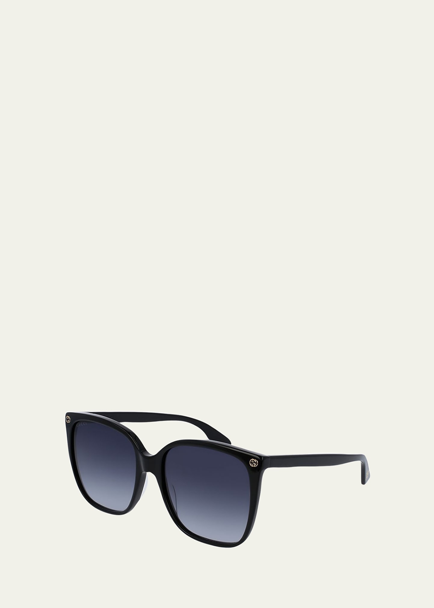 Square Acetate Sunglasses w/ Interlocking G Detail - 1