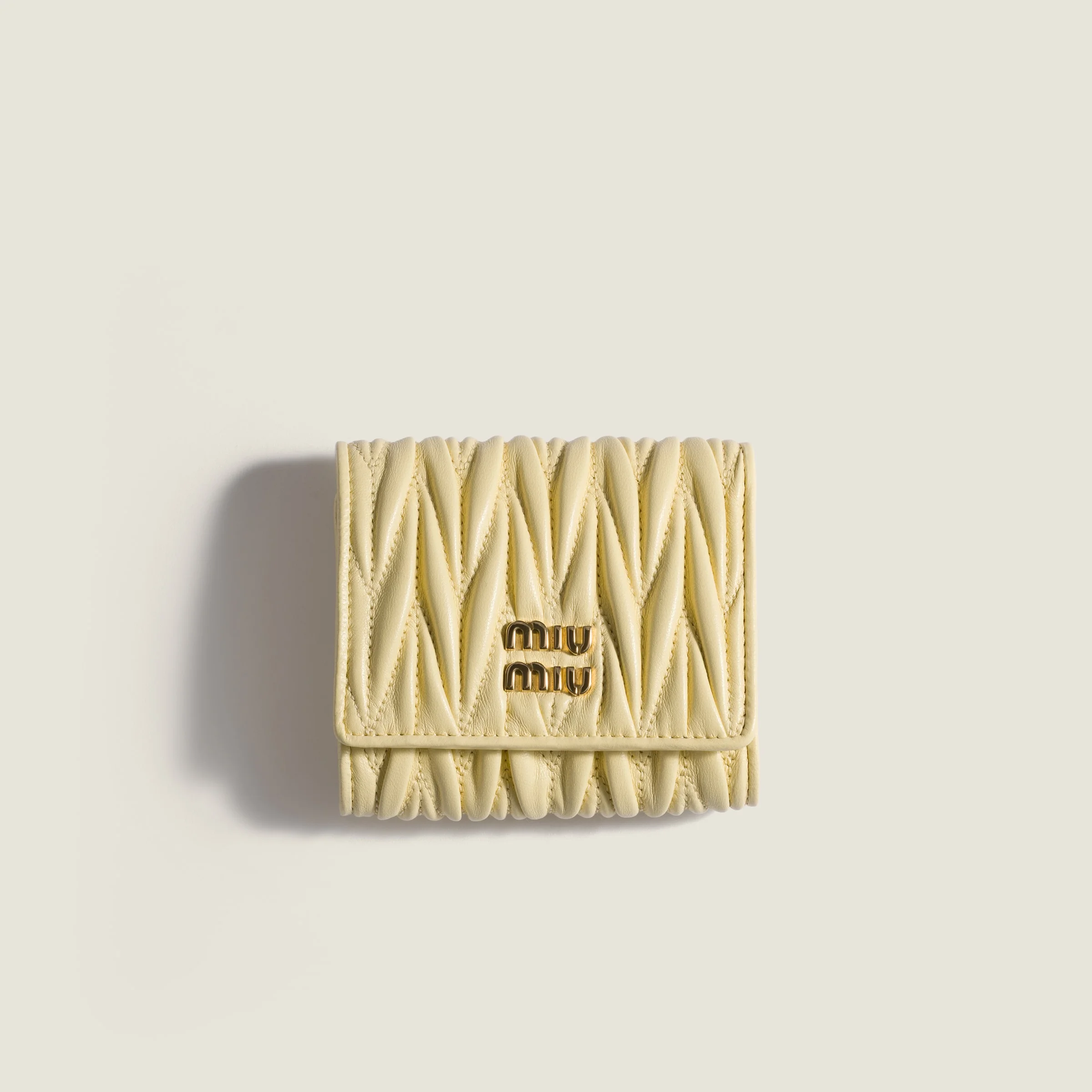 Small matelassé nappa leather wallet - 1