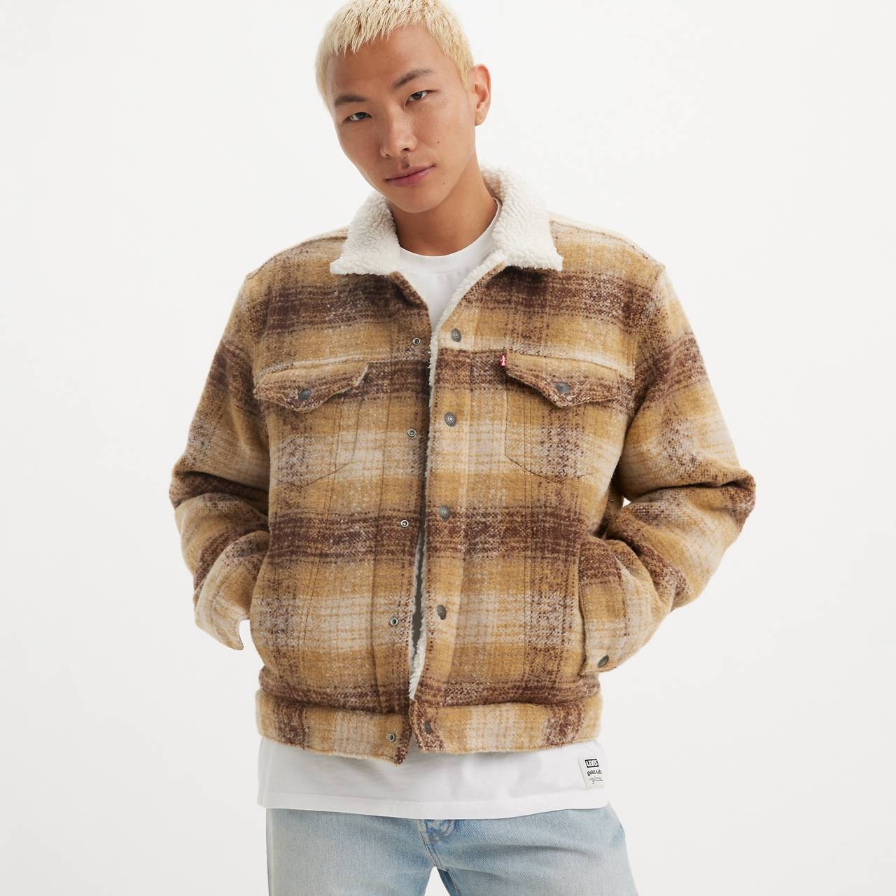PLAID TYPE III SHERPA TRUCKER JACKET - 3