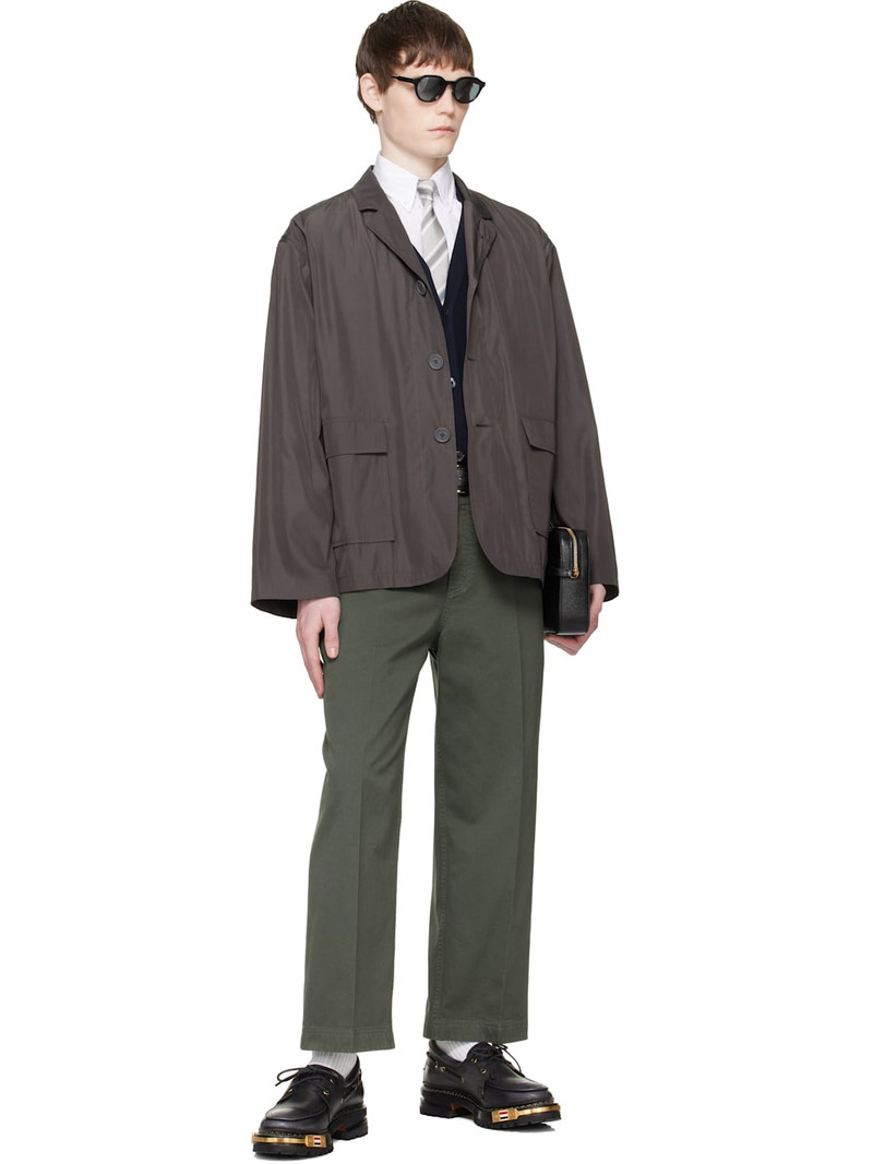 Thom Browne Gray Packable Flap Pocket Blazer outlook