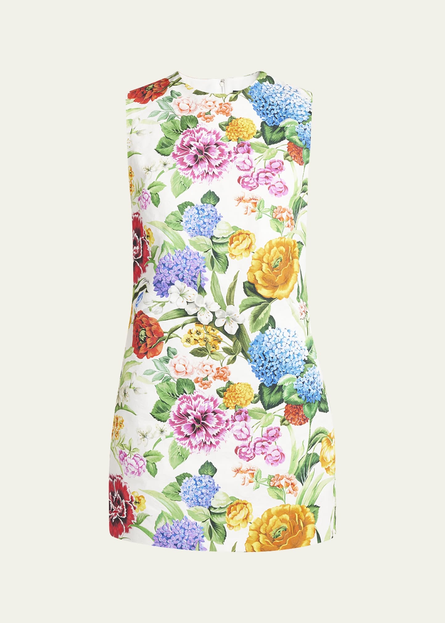 Floral Jacquard Mini Dress - 1