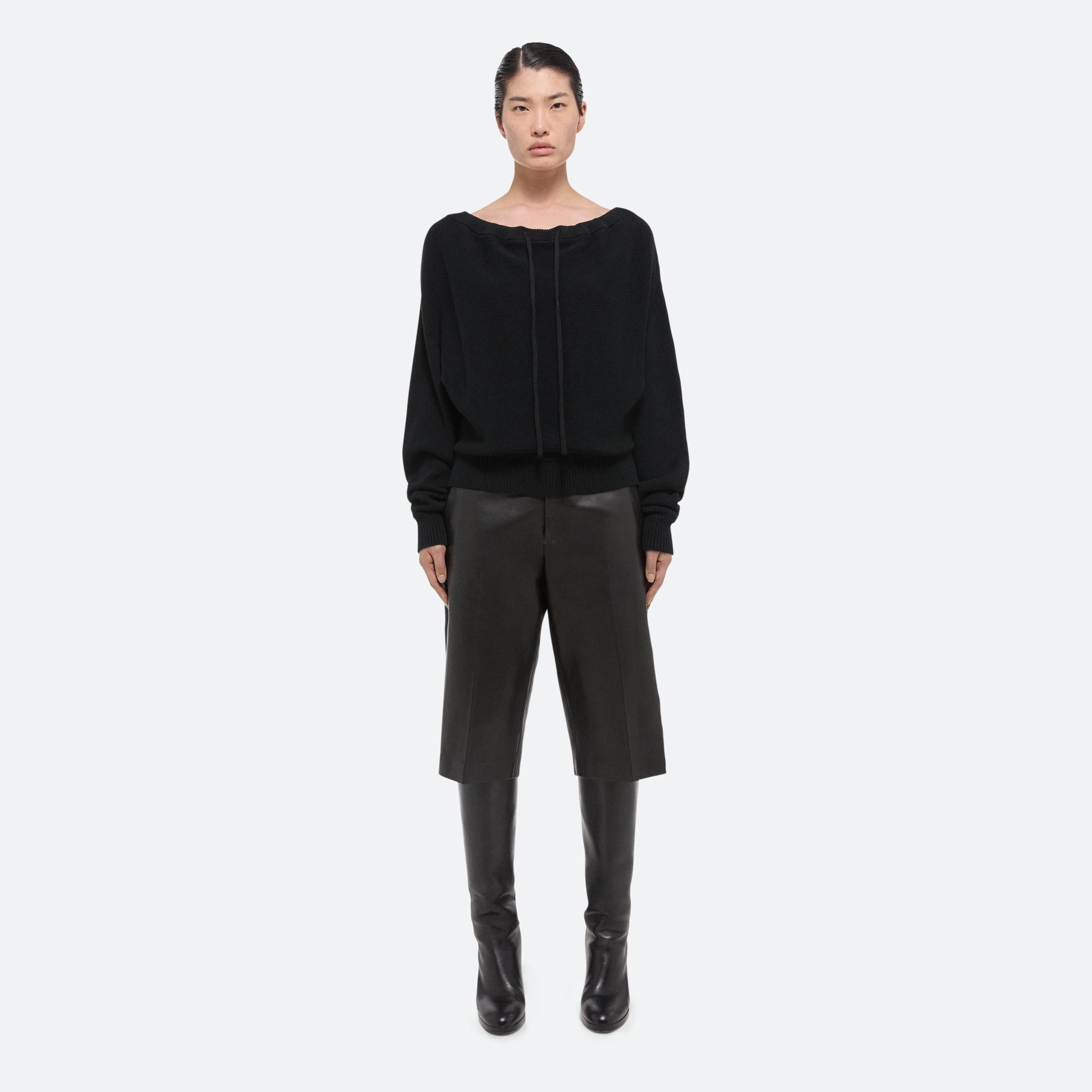 RUCHED DOLMAN SLEEVE SWEATER - 3