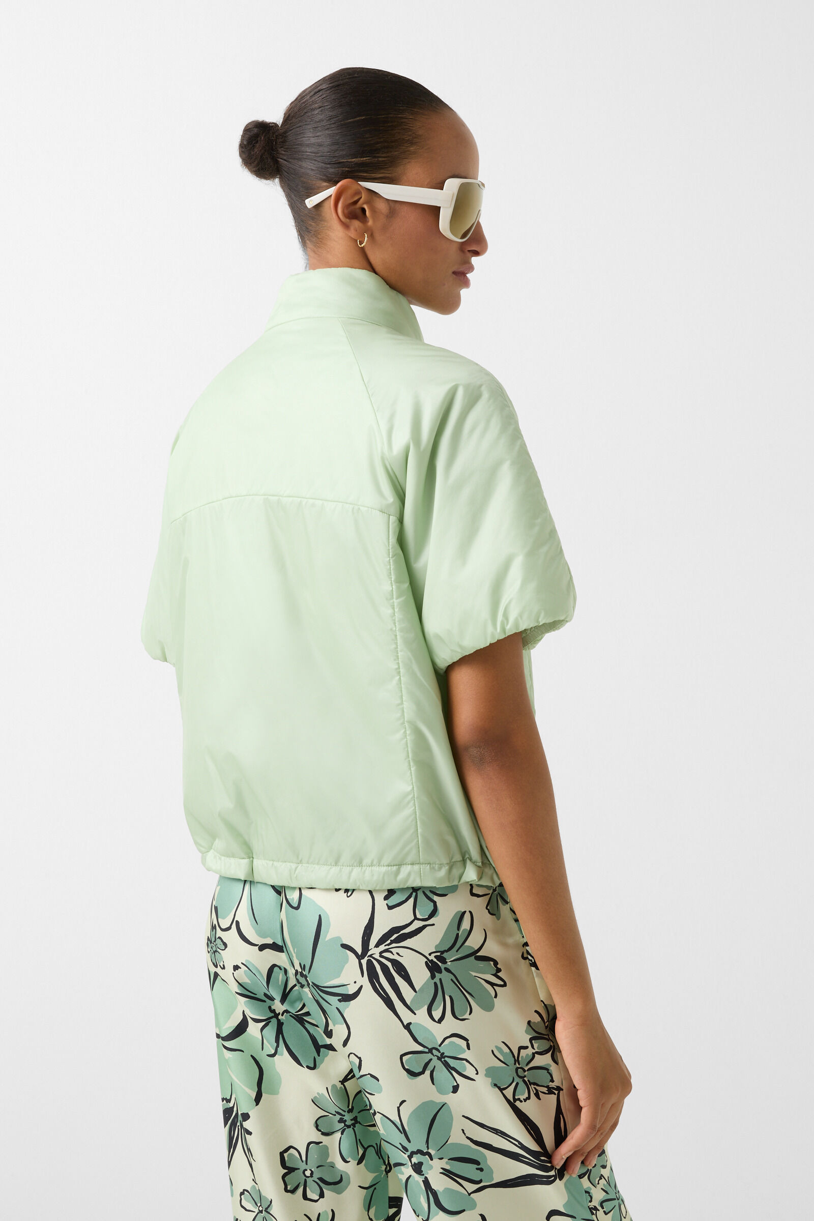 Britany lightweight quilted vest in Mint - 3