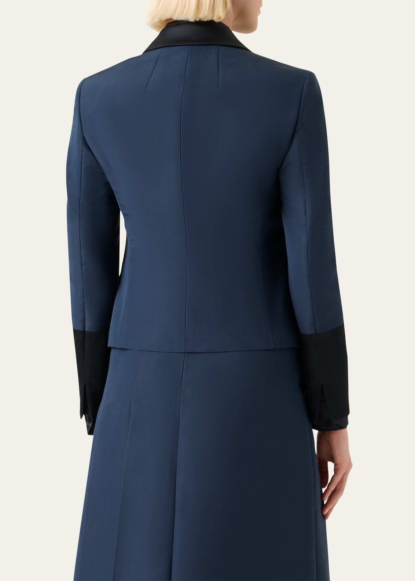 Deneuve Ottoman Silk-Blend Cutaway Jacket - 3