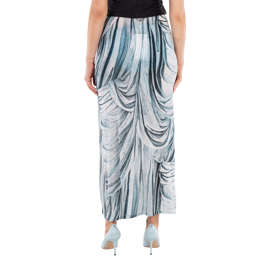 Rabanne Ladies Blue Long Jersey Skirt - 3