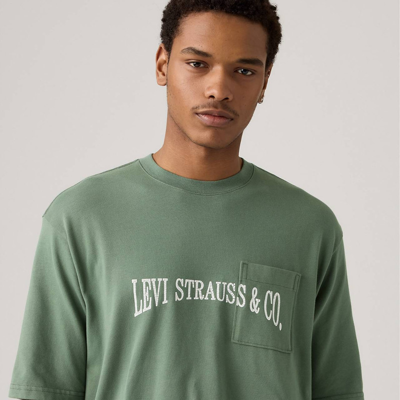 HALF-SLEEVE GRAPHIC POCKET T-SHIRT 5