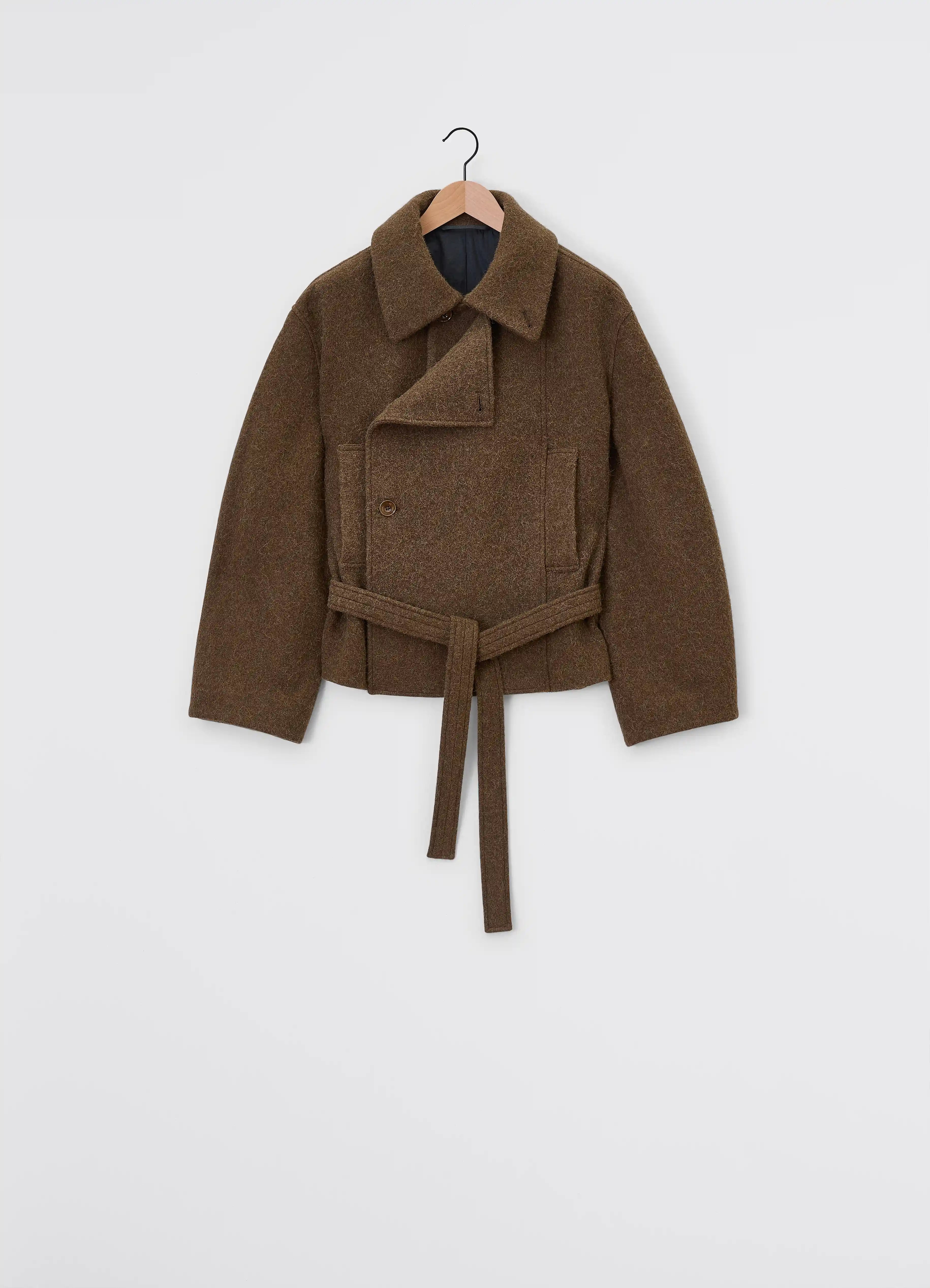 SHORT ASYMMETRICAL BATHROBE COAT - 3