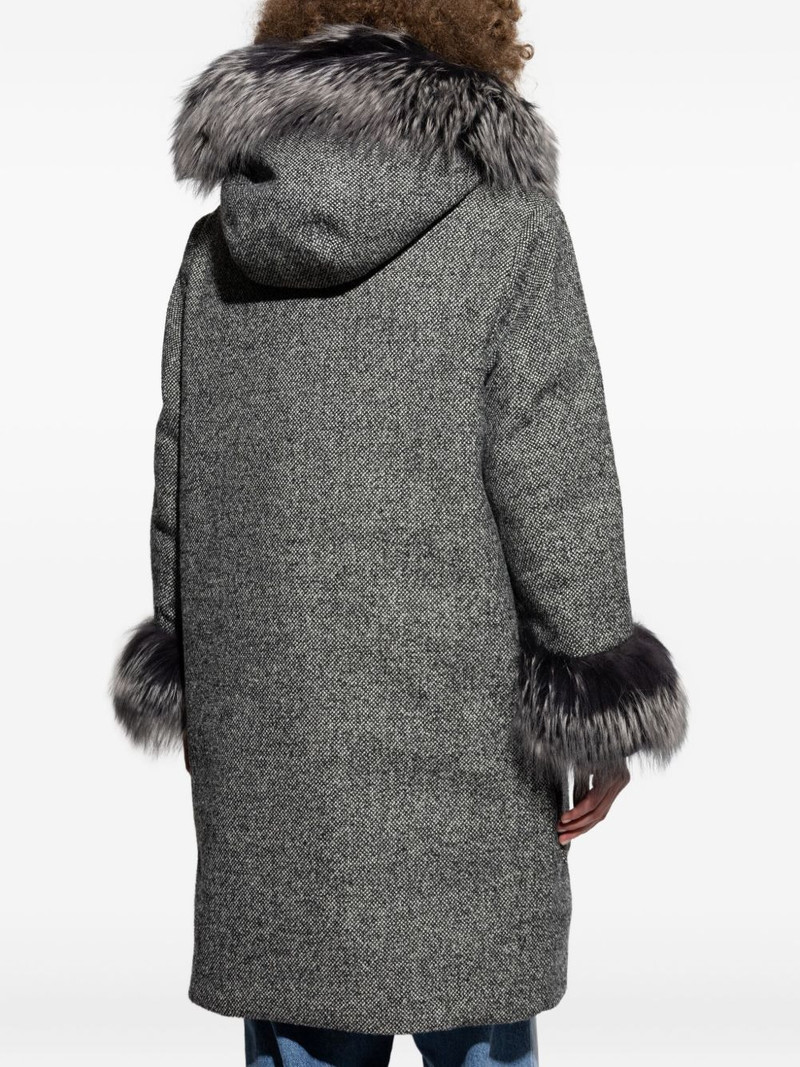 faux-fur trimmed wool coat 4