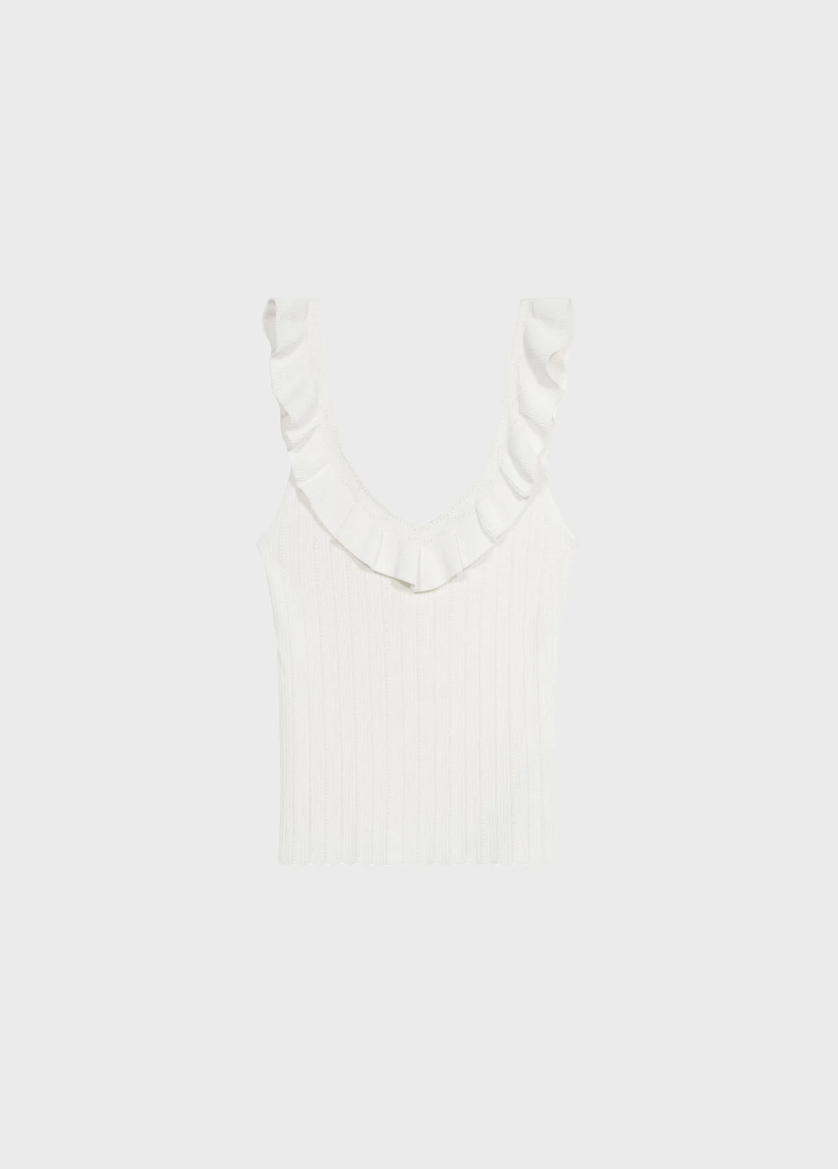 RIBBED TOP WITH RUFFLES - 1