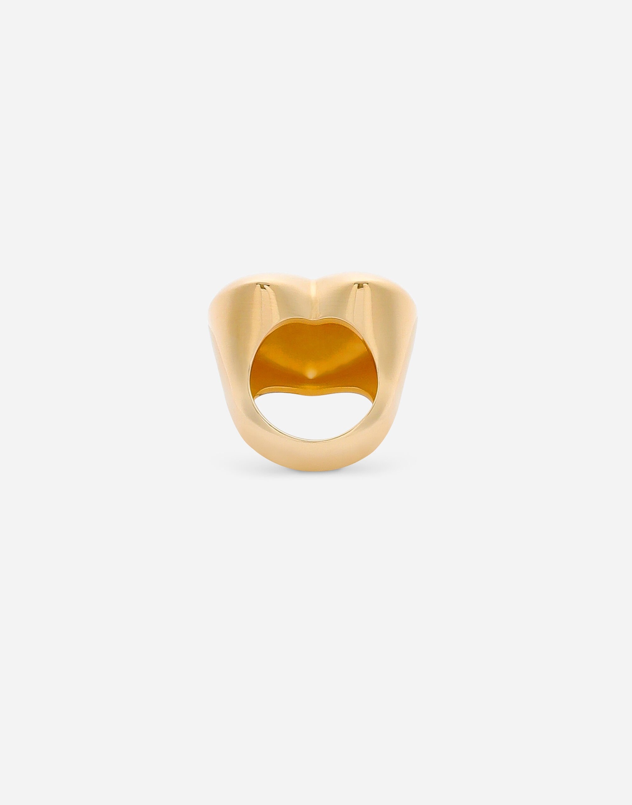 Heart ring with embossed DG logo - 4