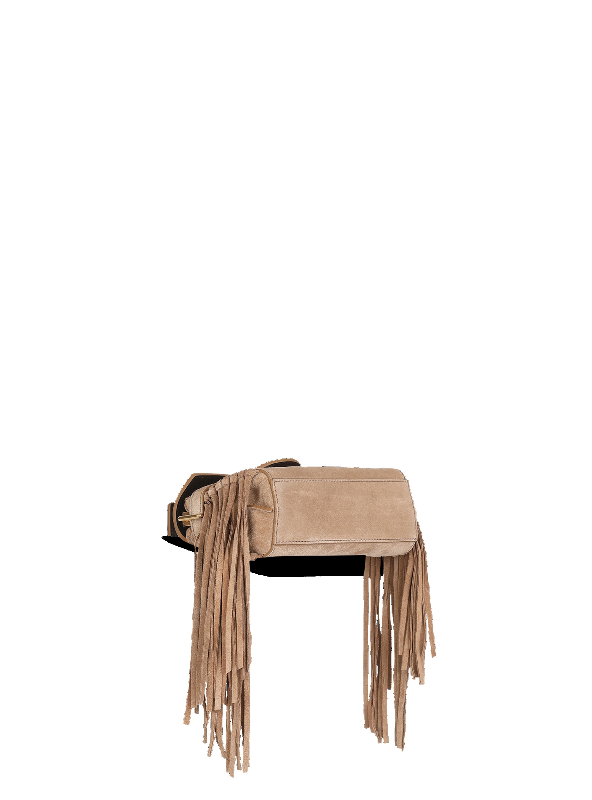 Debossed suede B-Buzz 19 bag with fringe - 5