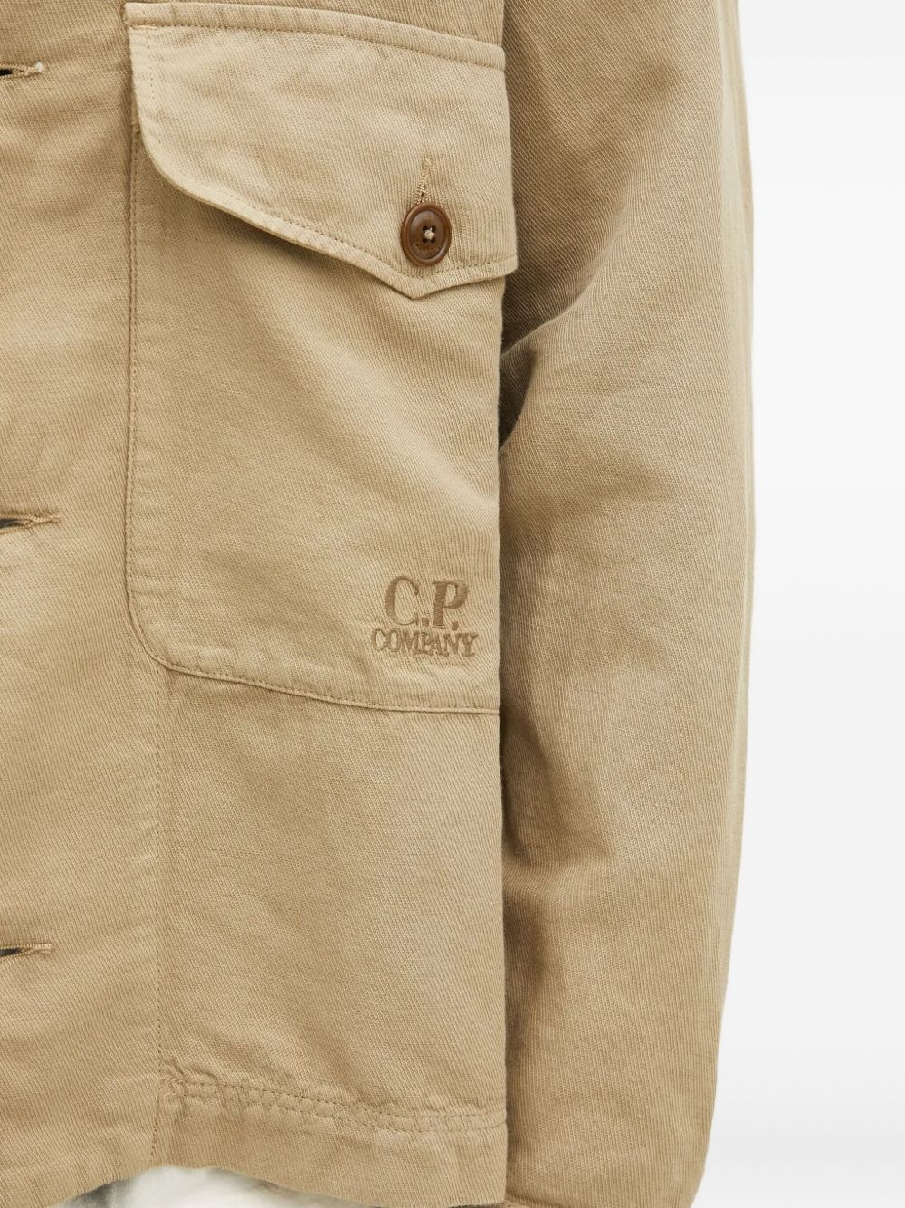 pocket-detail shirt jacket - 4